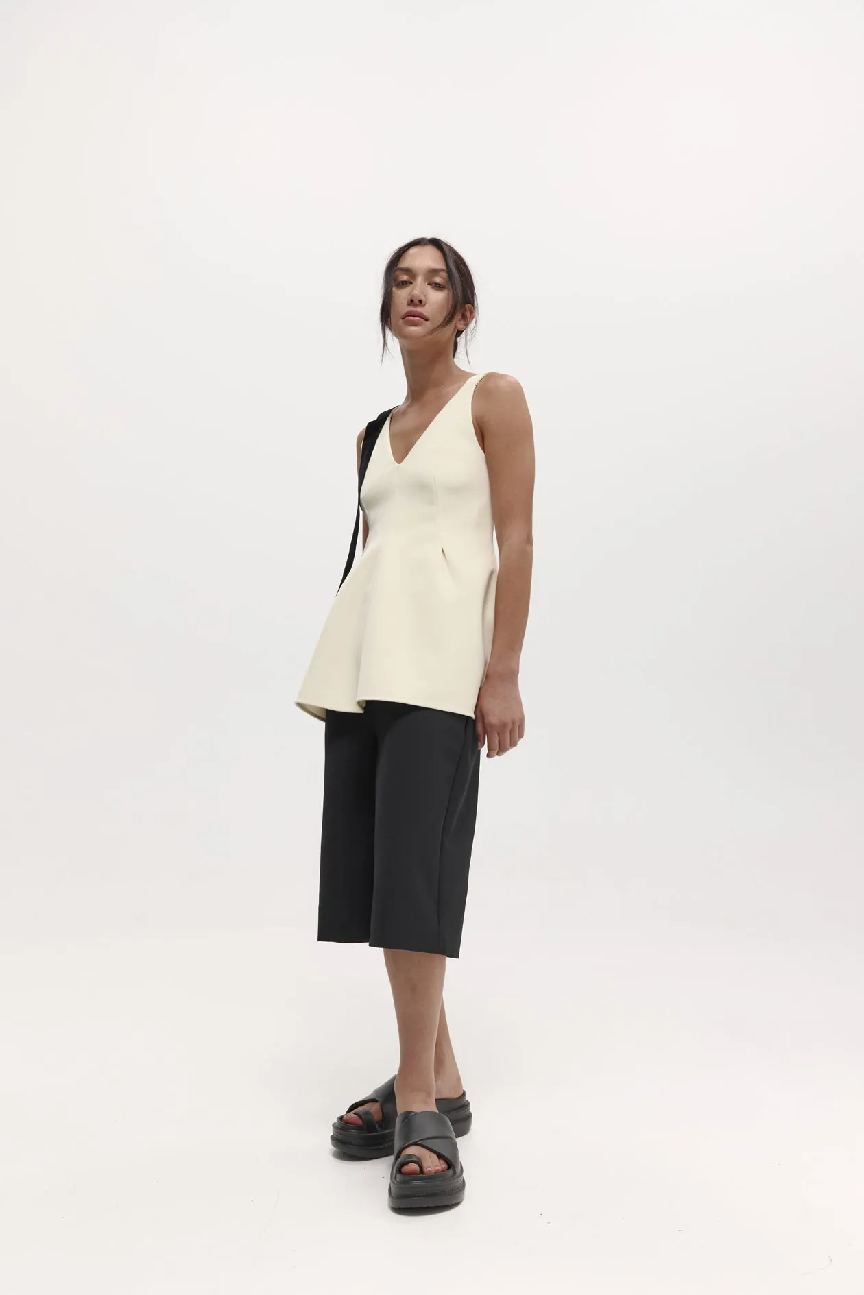 Lucinda Top in Bonded Suiting sold by Harris Tapper product image thumbnail 3
