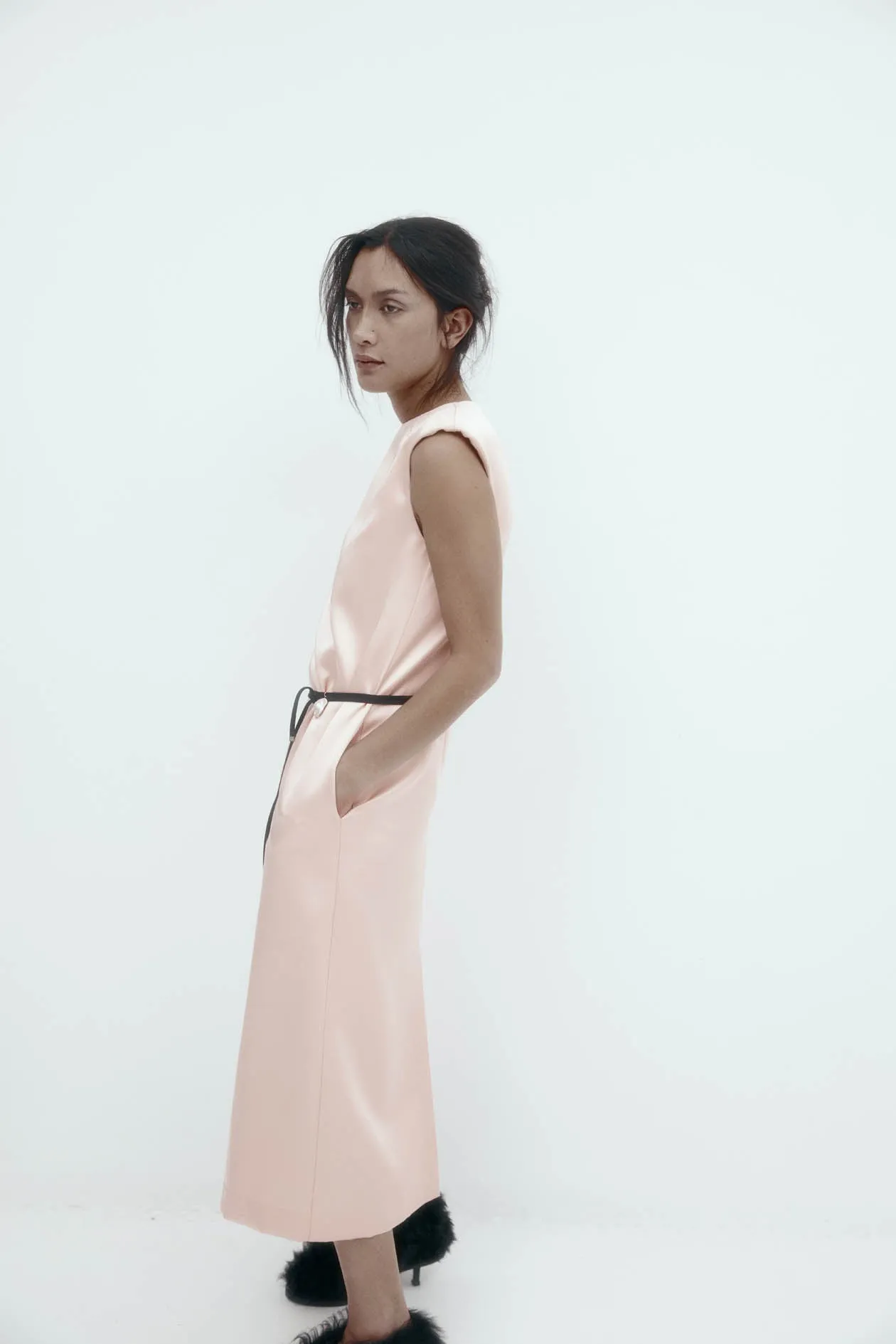 Garbo Dress in Satin sold by Harris Tapper product image thumbnail 2