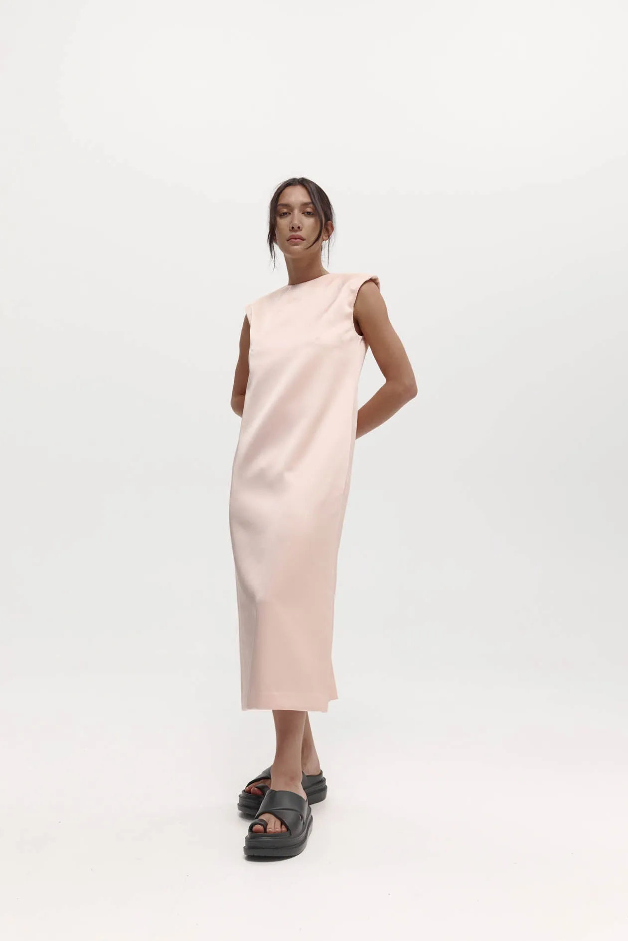 Garbo Dress in Satin sold by Harris Tapper product image thumbnail 3