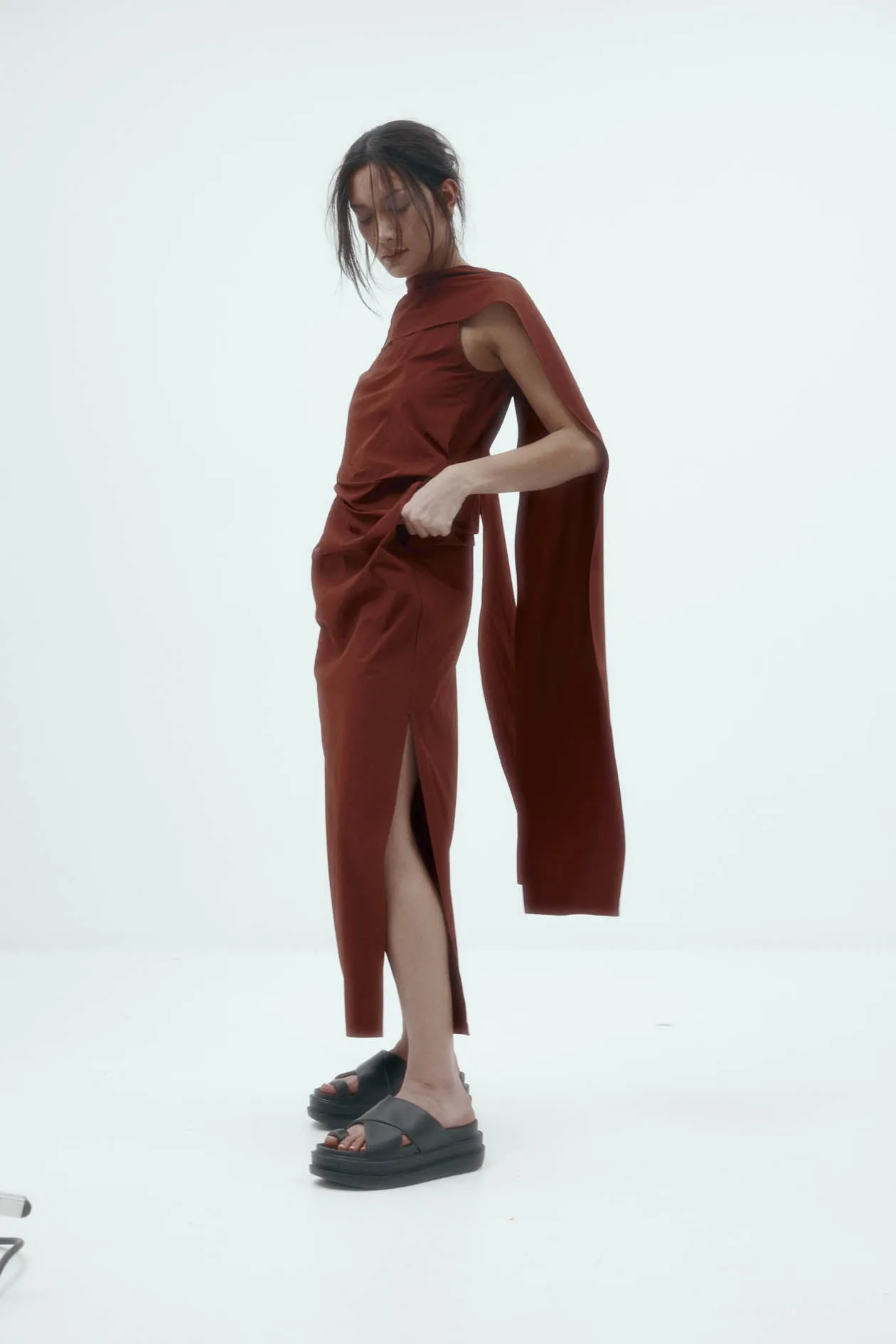 Laro Dress in Stretch Nylon sold by Harris Tapper product image thumbnail 2