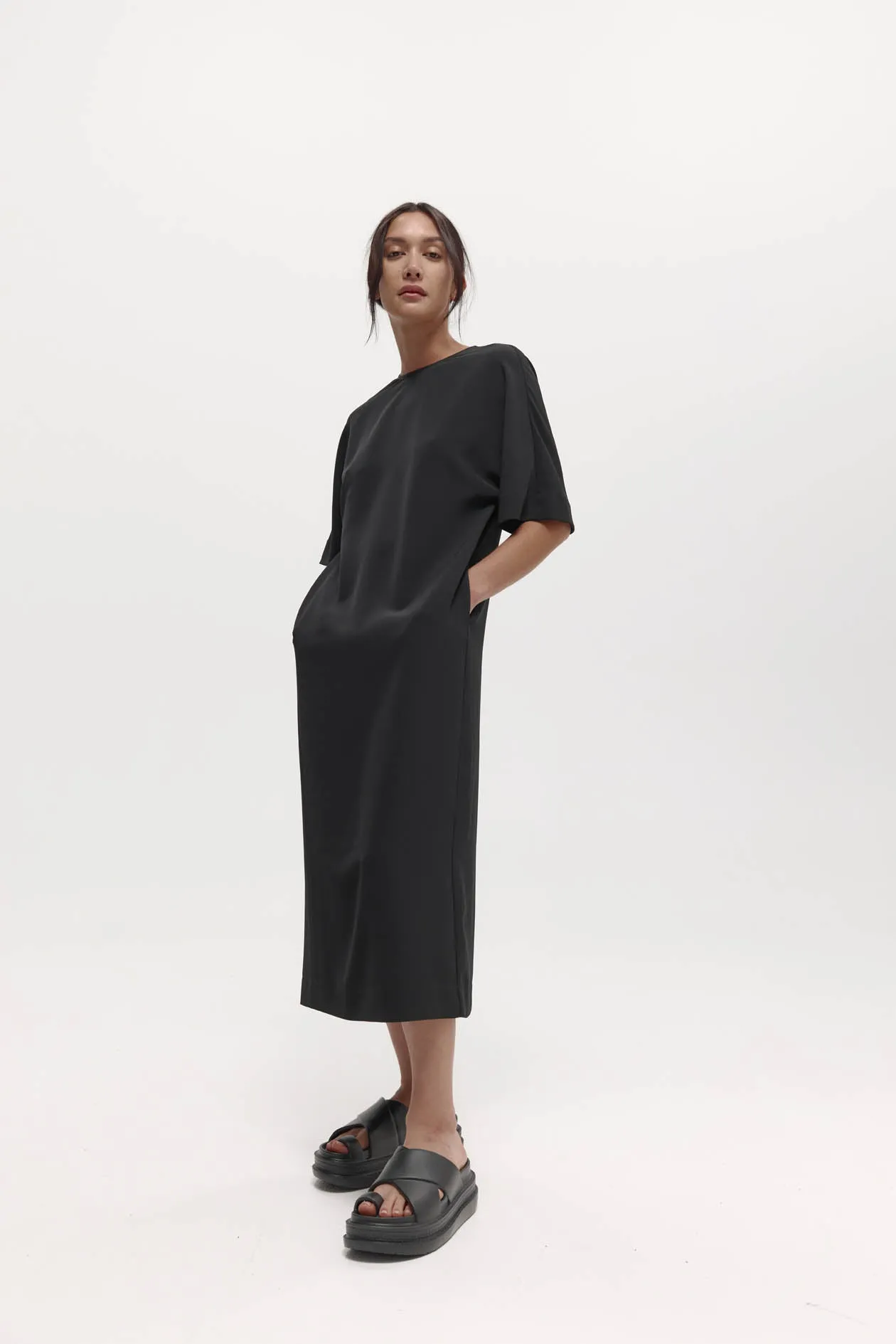 Dennison Dress in Drape Suiting sold by Harris Tapper product image thumbnail 3