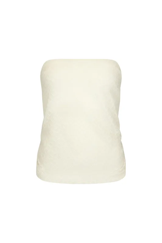 Beru Top in Silk Embroidery sold by Harris Tapper