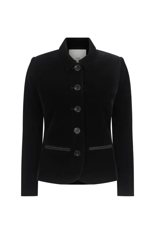 Bardot Blazer in Velvet made by Harris Tapper
