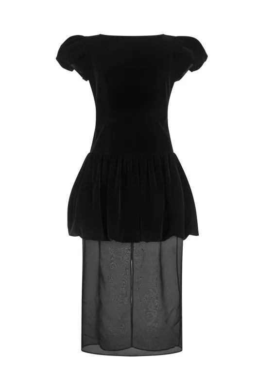 Macy Dress in Velvet made by Harris Tapper