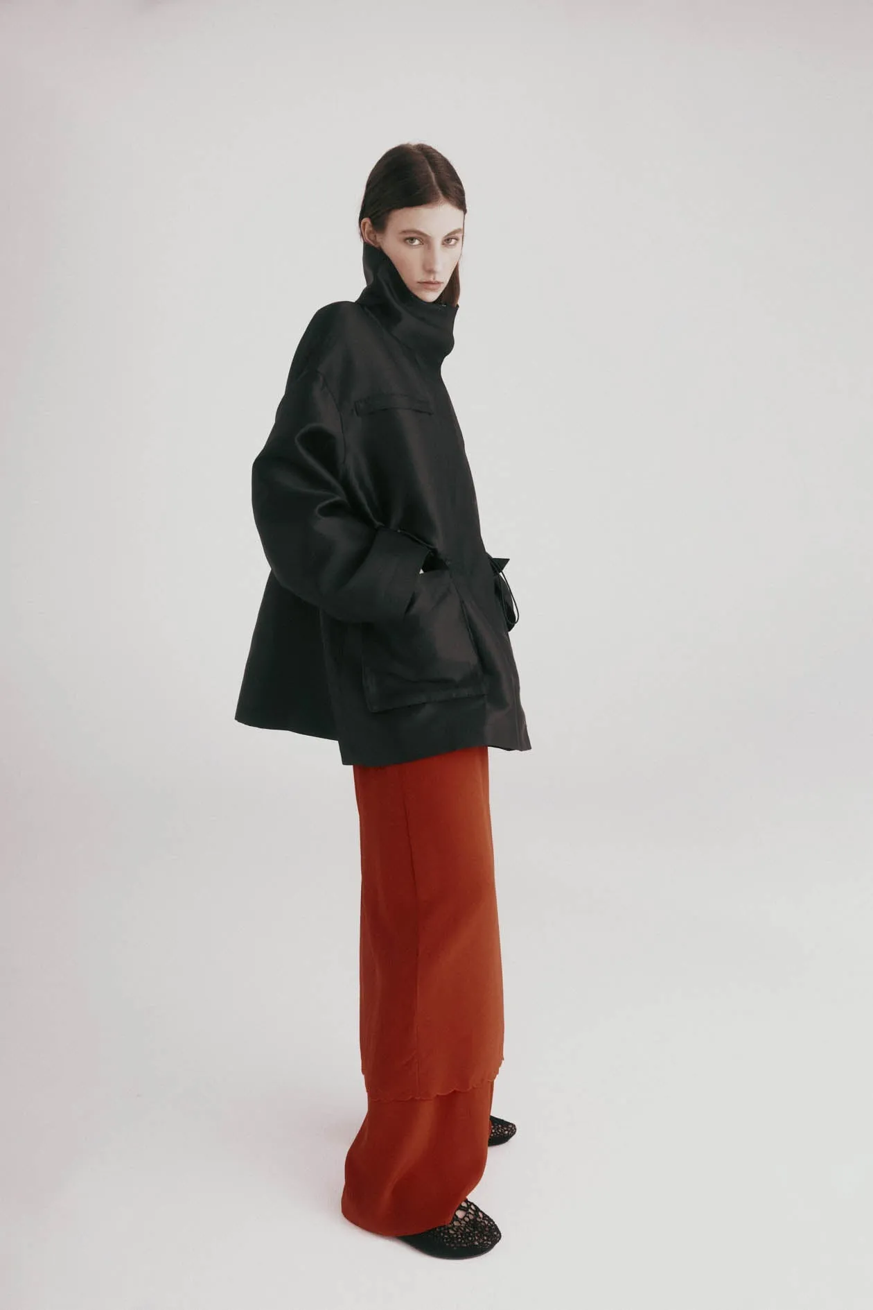 Irving Trouser in Silk Crepe de Chine sold by Harris Tapper product image thumbnail 2