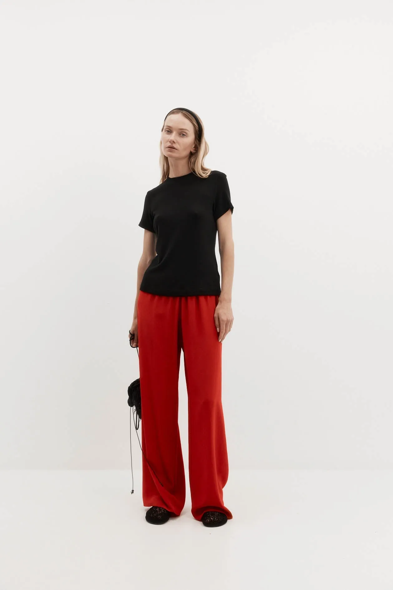 Irving Trouser in Silk Crepe de Chine sold by Harris Tapper product image thumbnail 3