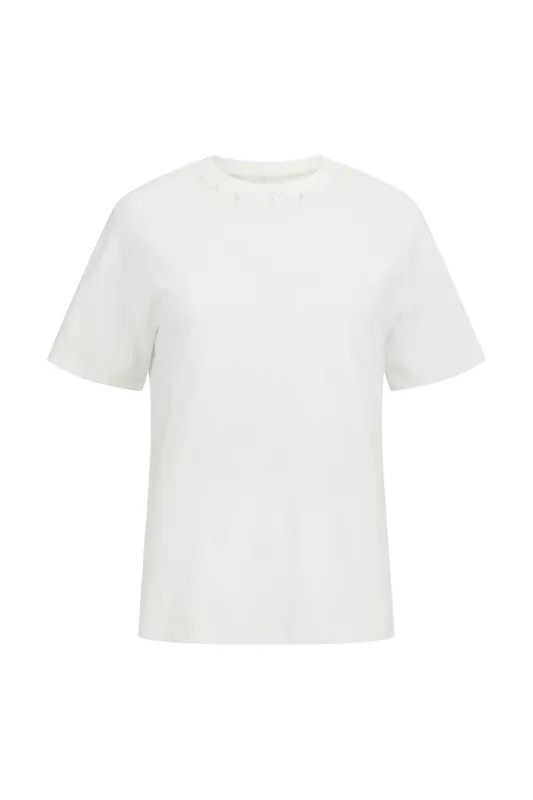 Lotte T-Shirt in Cotton Beading sold by Harris Tapper