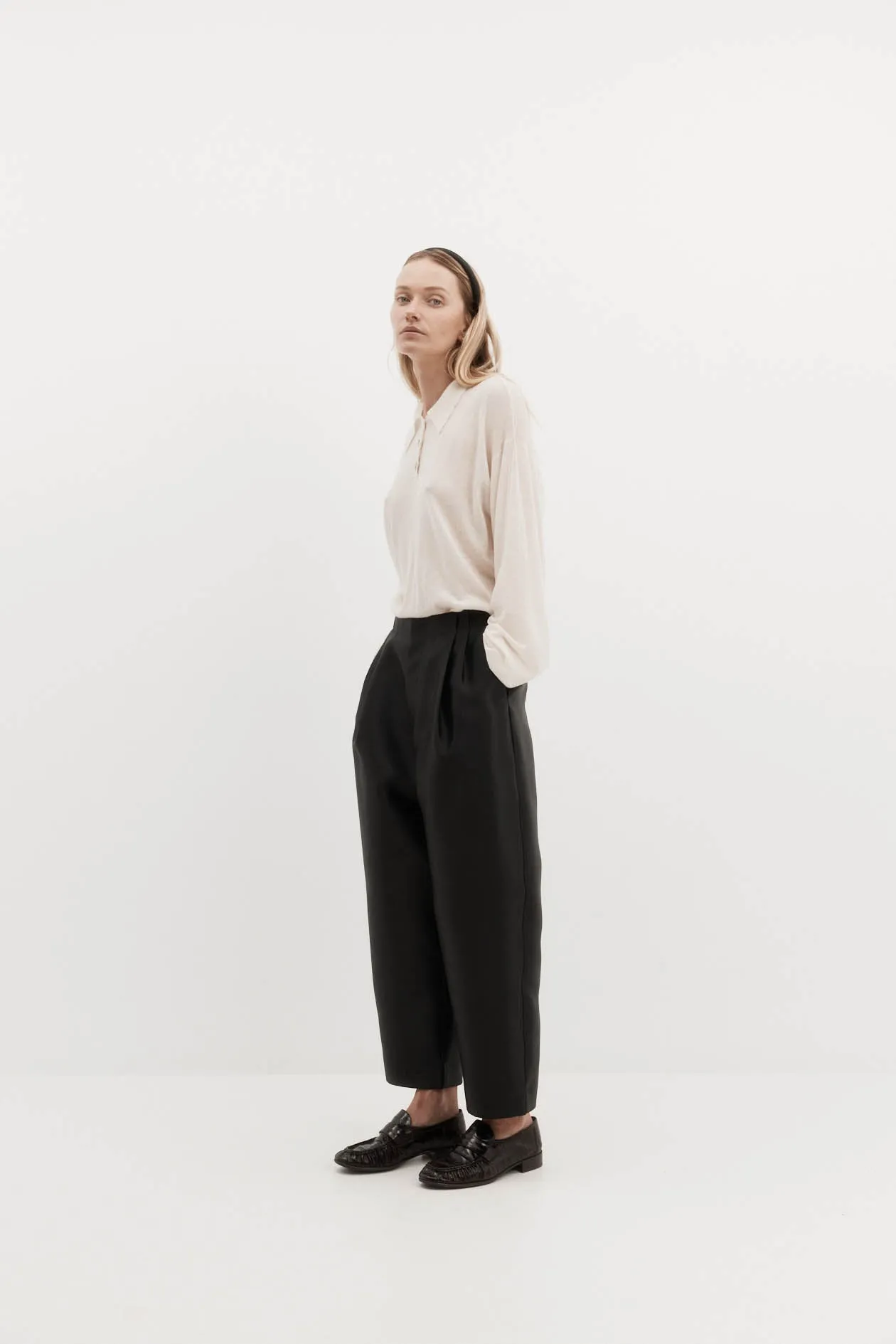 Colleen Trouser in Satin Twill sold by Harris Tapper product image thumbnail 4