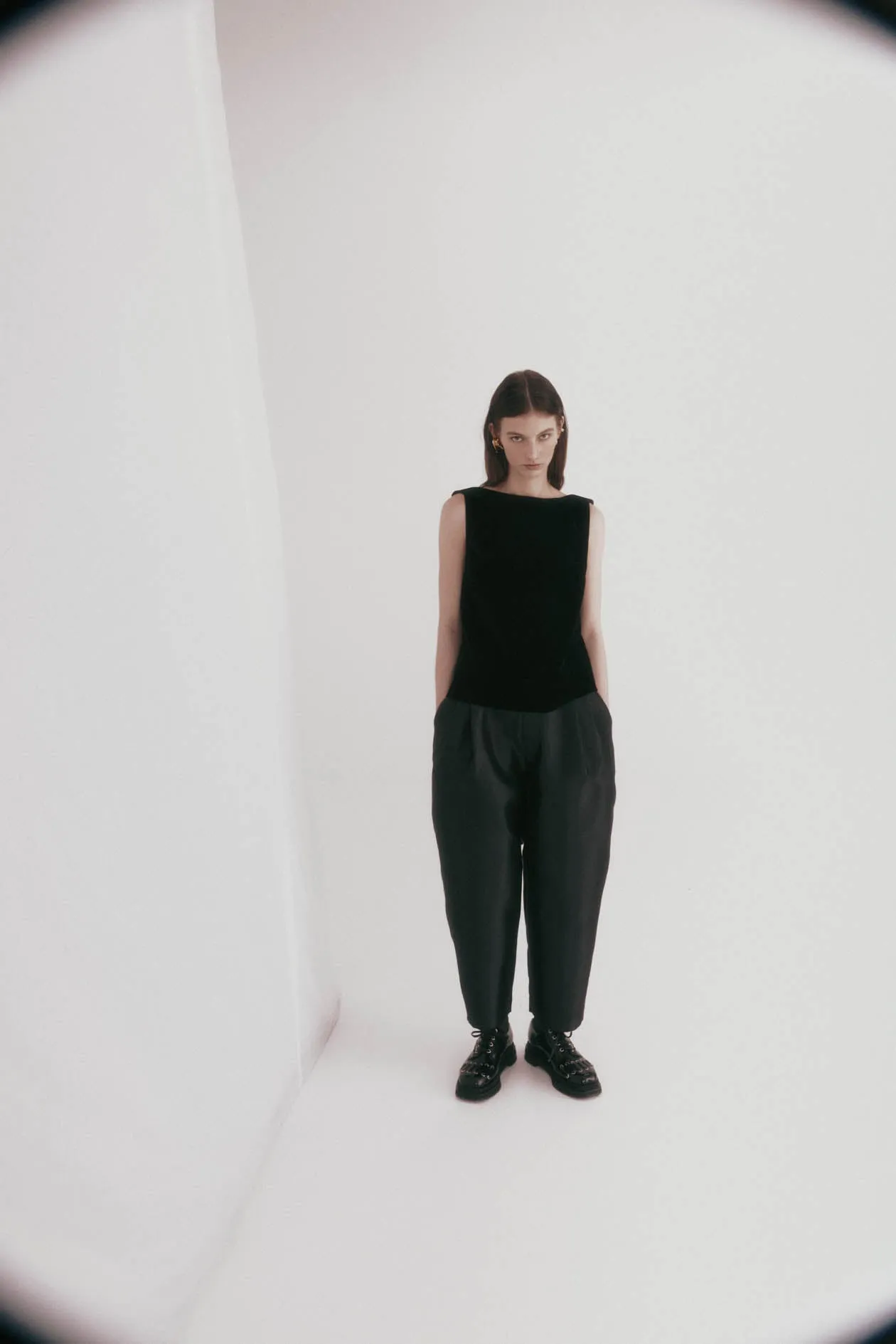 Colleen Trouser in Satin Twill sold by Harris Tapper product image thumbnail 2