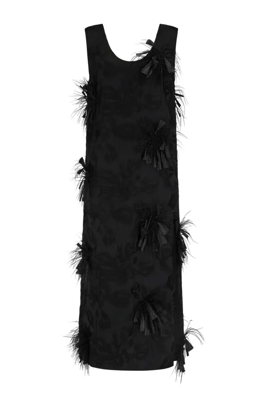 Gigi Dress in Feathered Embroidery made by Harris Tapper