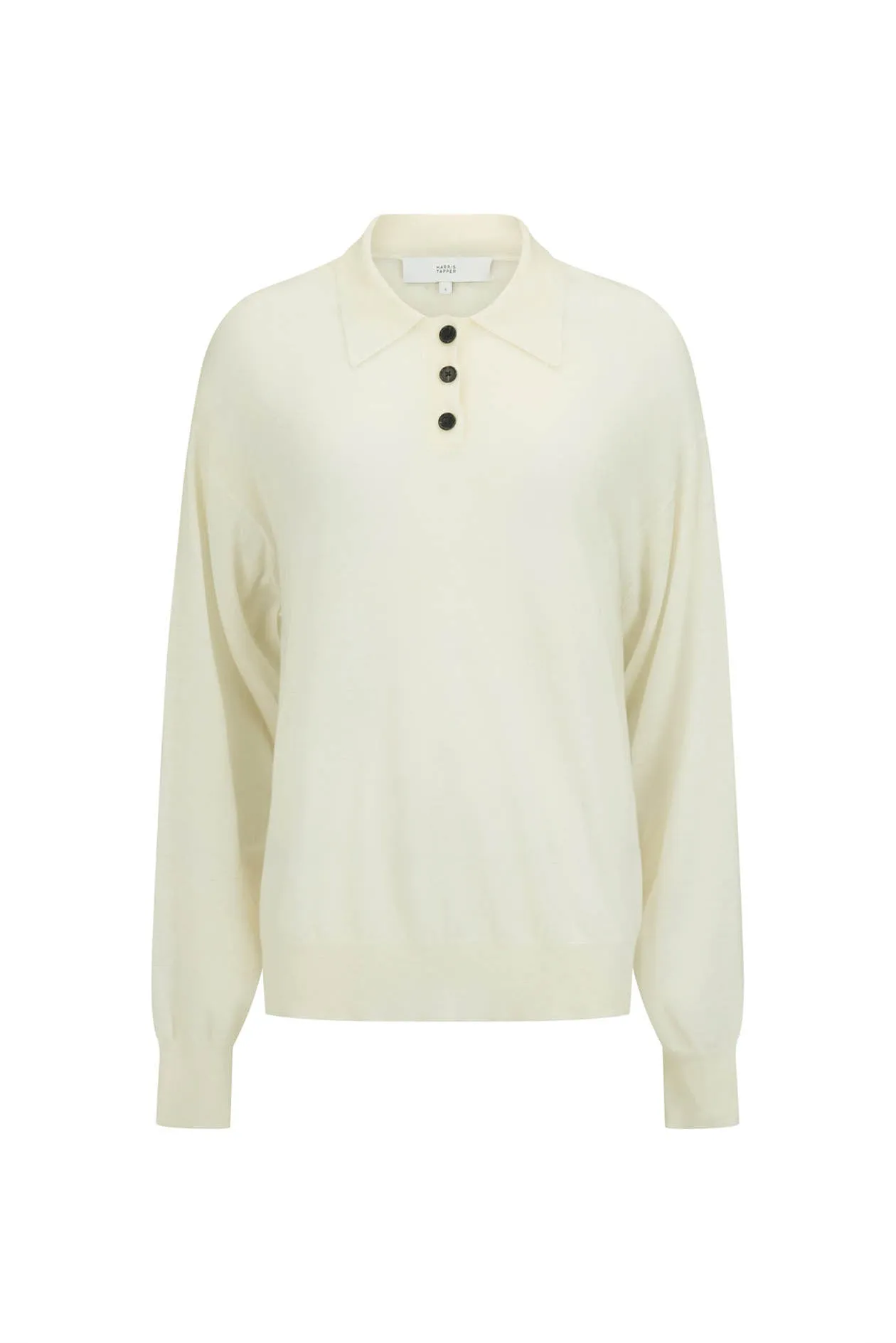 Long Sleeve Orwell Polo in Merino sold by Harris Tapper