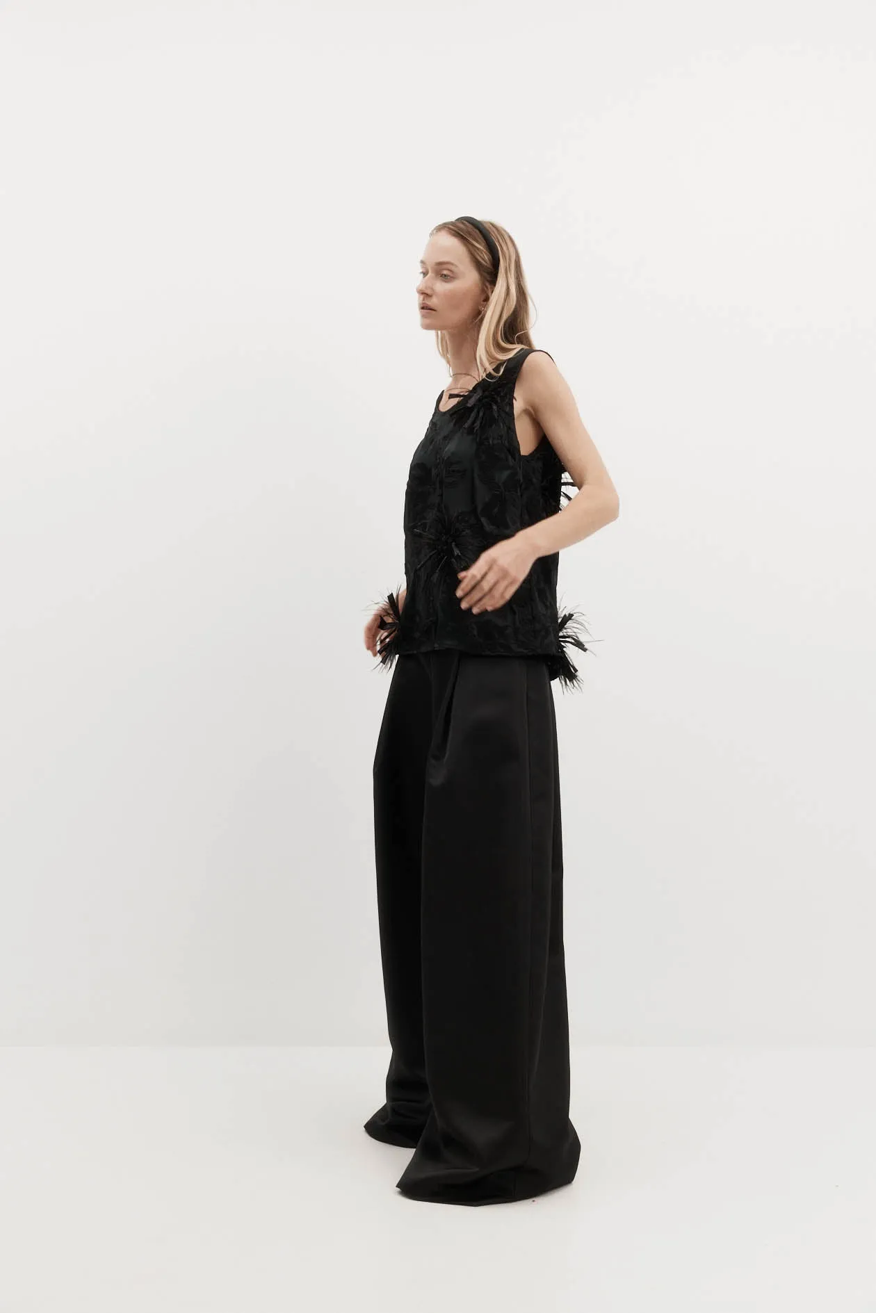 Gigi Top in Feathered Embroidery sold by Harris Tapper product image thumbnail 4