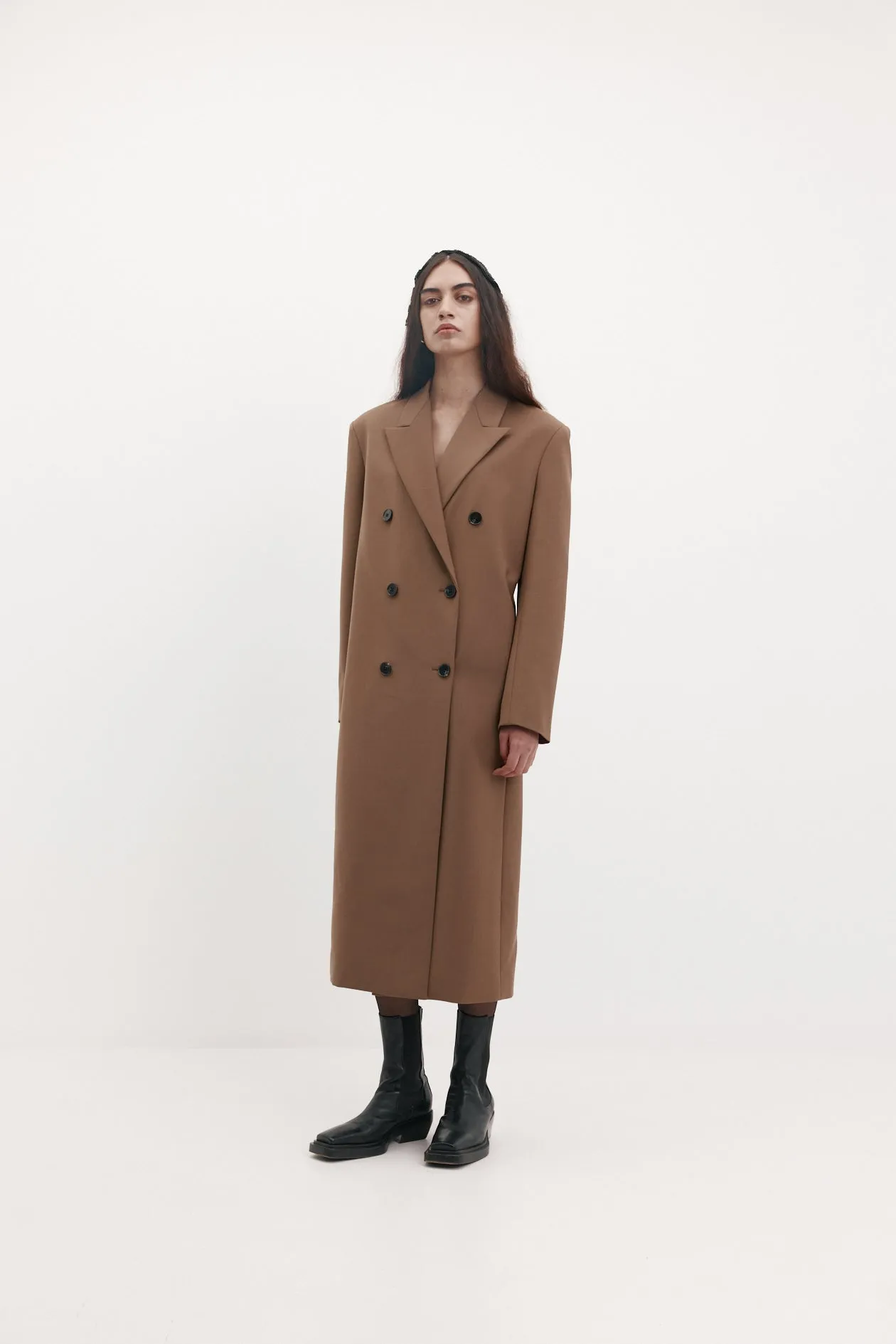 Iona Coat in Wool Suiting sold by Harris Tapper product image thumbnail 2