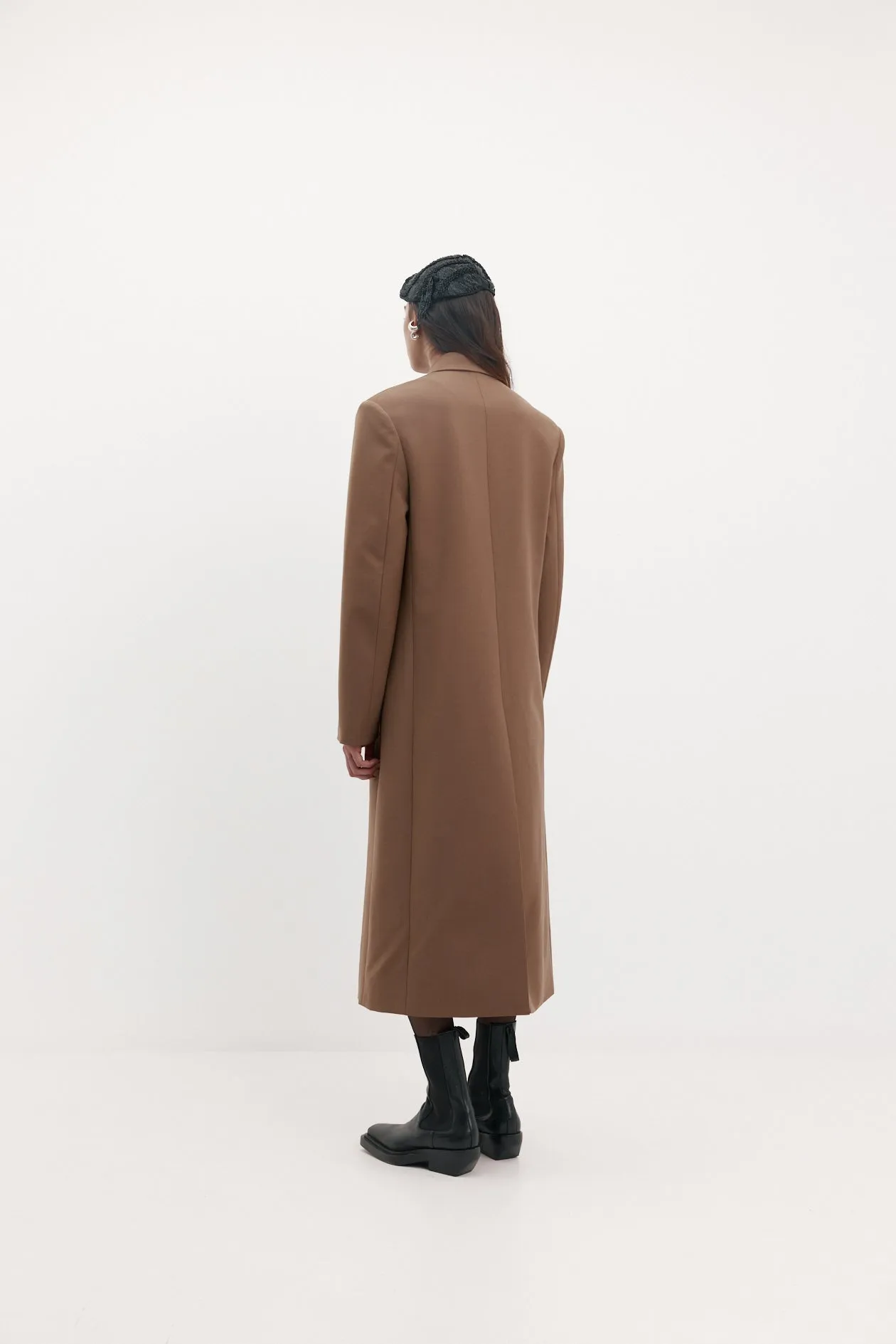 Iona Coat in Wool Suiting sold by Harris Tapper product image thumbnail 4