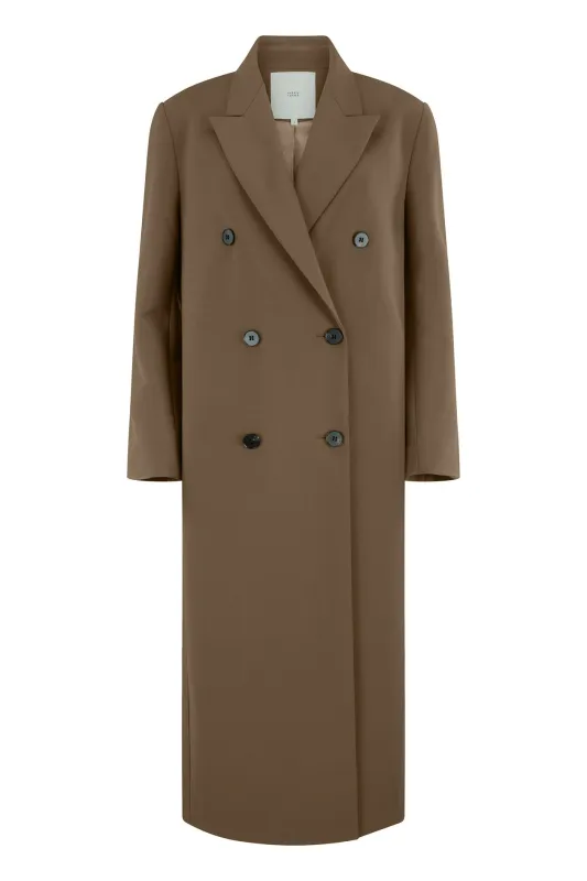 Iona Coat in Wool Suiting made by Harris Tapper