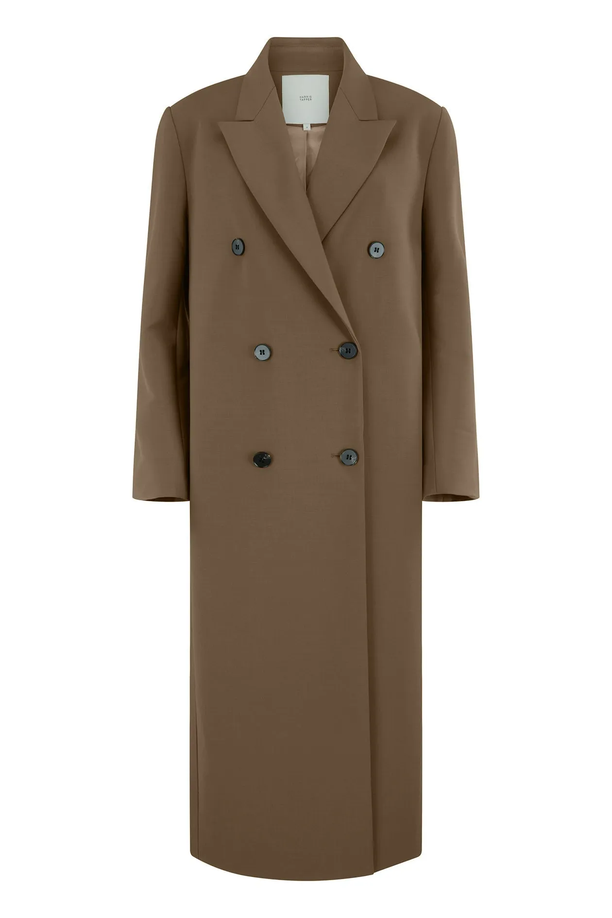 Iona Coat in Wool Suiting sold by Harris Tapper