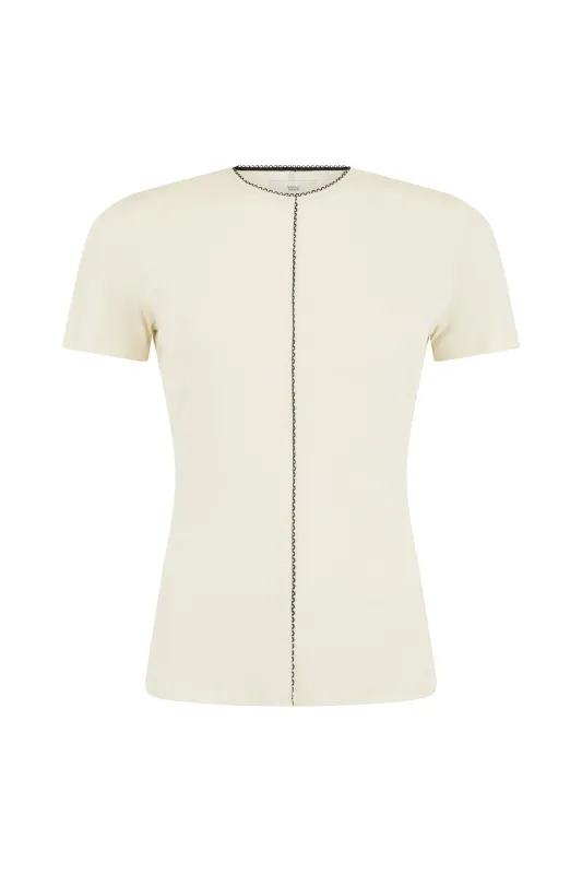 Short Sleeve Pero T-Shirt in Cotton made by Harris Tapper