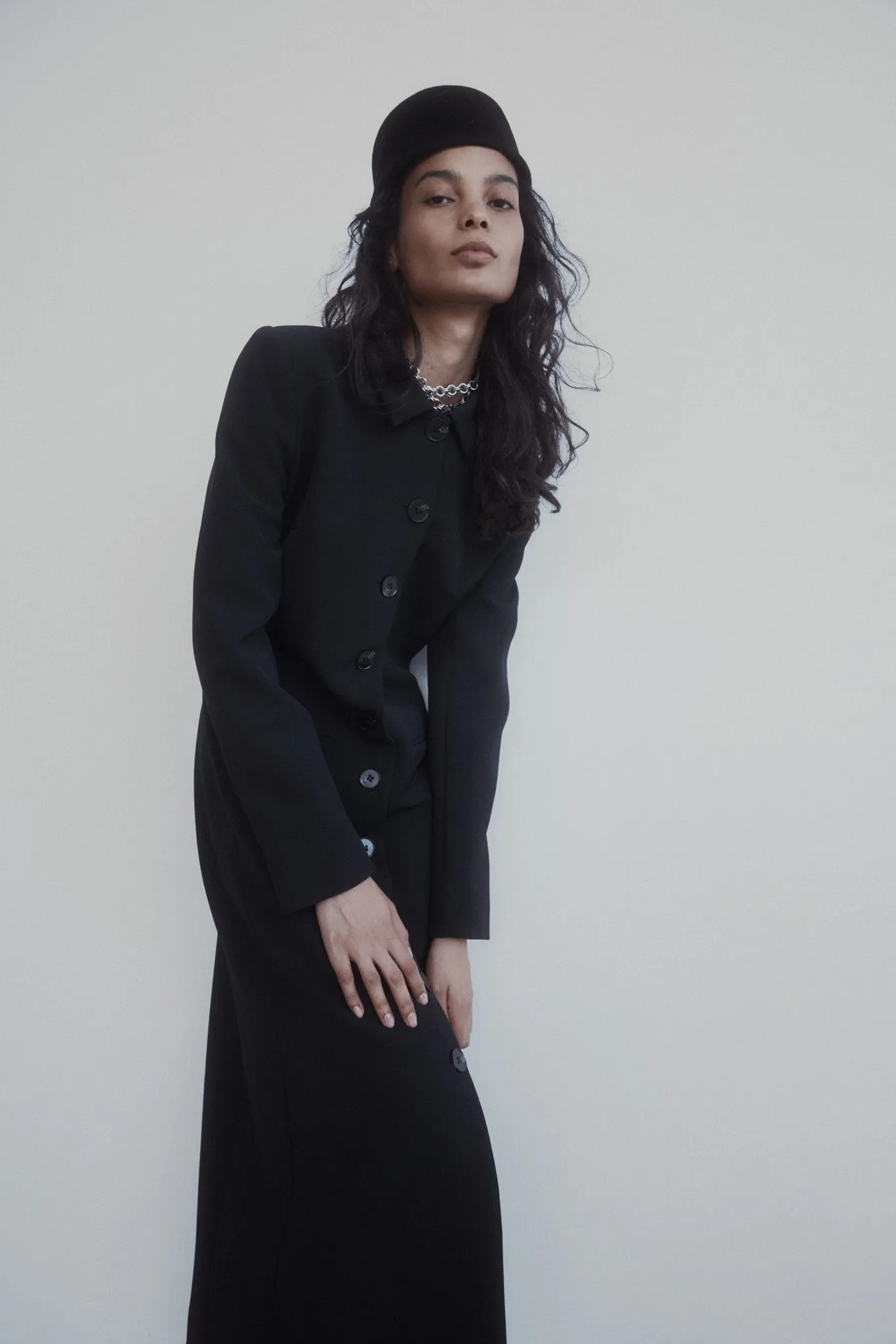 Bardot Coat in Bonded Suiting sold by Harris Tapper product image thumbnail 5
