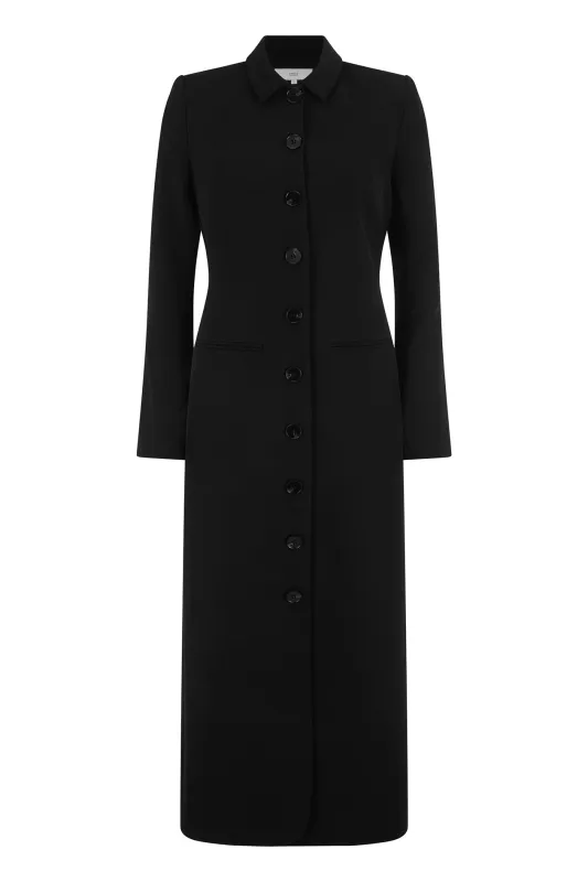 Bardot Coat in Bonded Suiting made by Harris Tapper