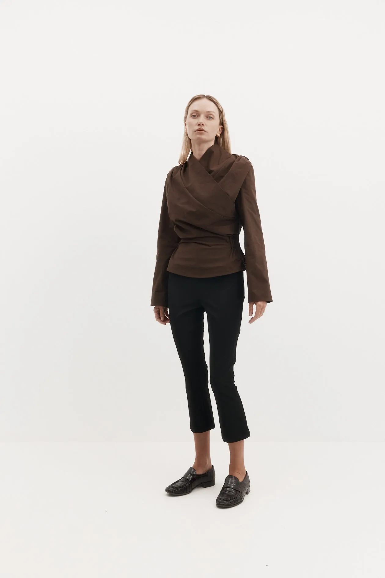 Long Sleeve Chaimberlain Top in Tech Taffeta sold by Harris Tapper product image thumbnail 2