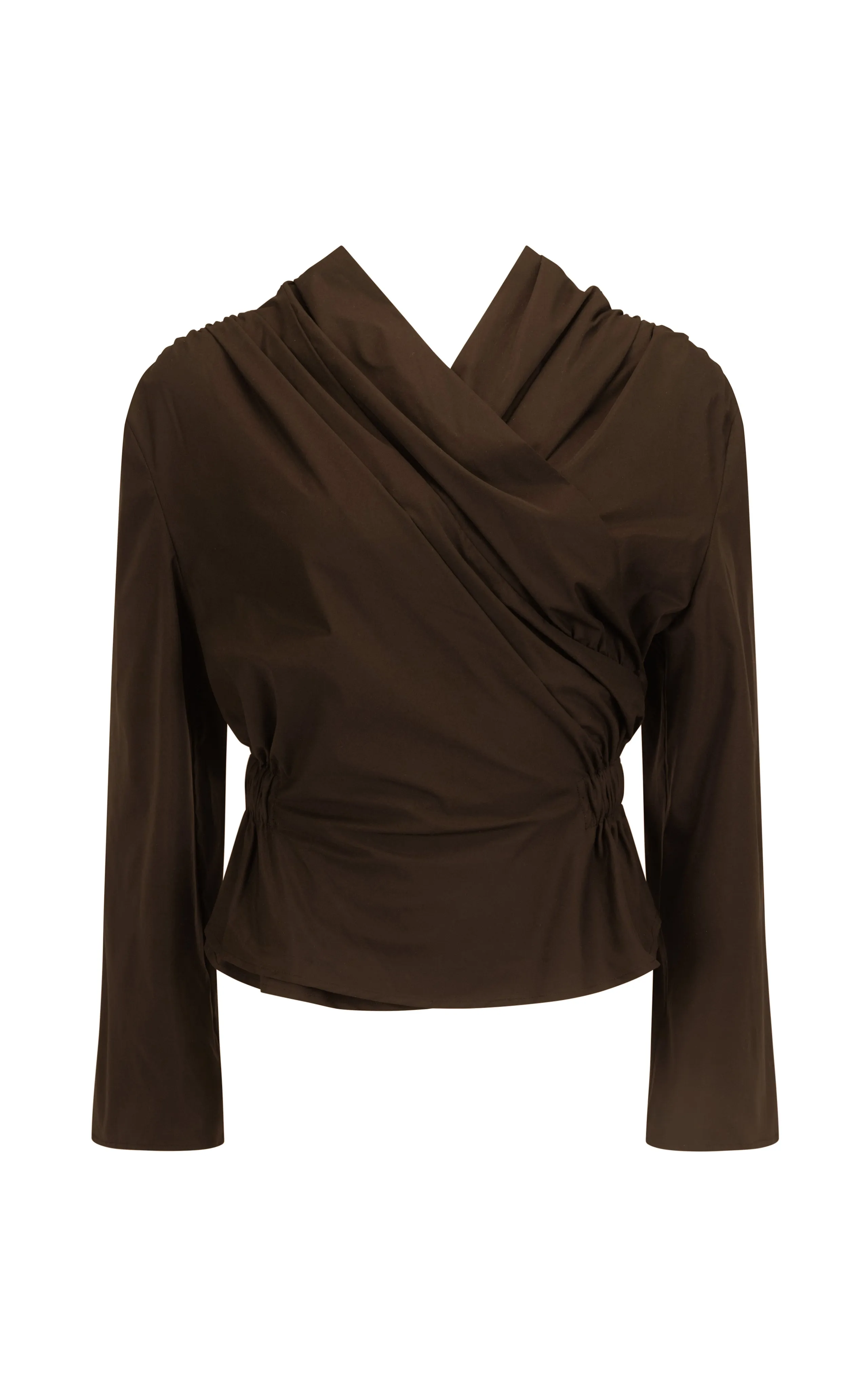 Long Sleeve Chaimberlain Top in Tech Taffeta sold by Harris Tapper