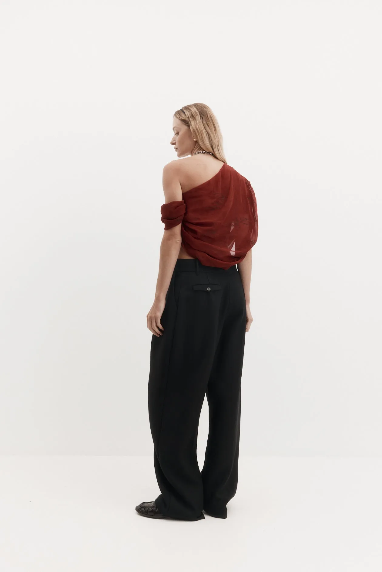 Bruno Trouser in Wool Tencel Suiting sold by Harris Tapper product image thumbnail 4