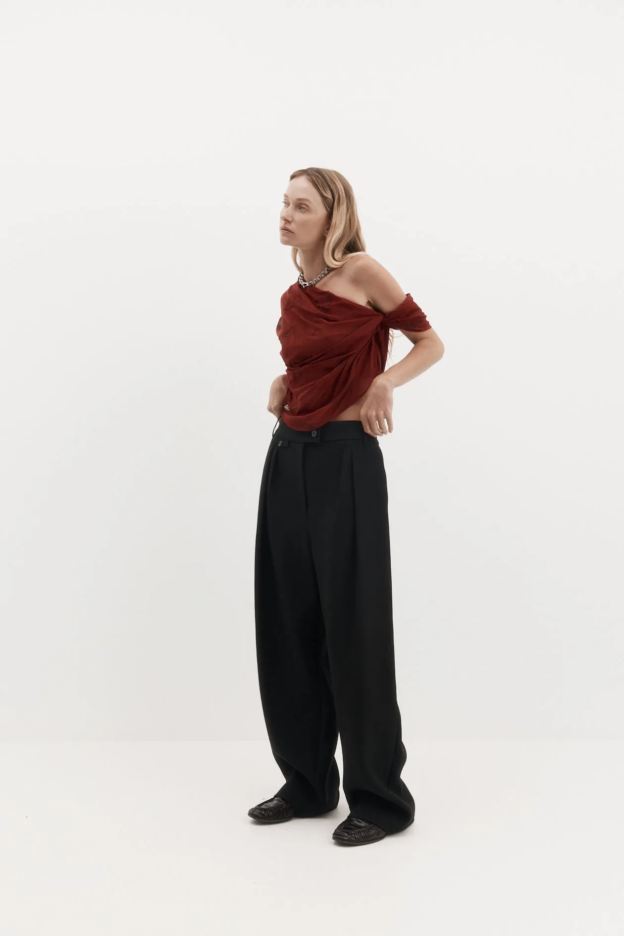 Bruno Trouser in Wool Tencel Suiting sold by Harris Tapper product image thumbnail 2