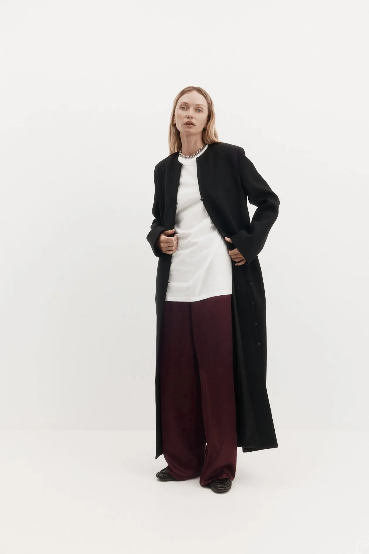 Eileen Coat in Wool Tencel Suiting sold by Harris Tapper product image thumbnail 4