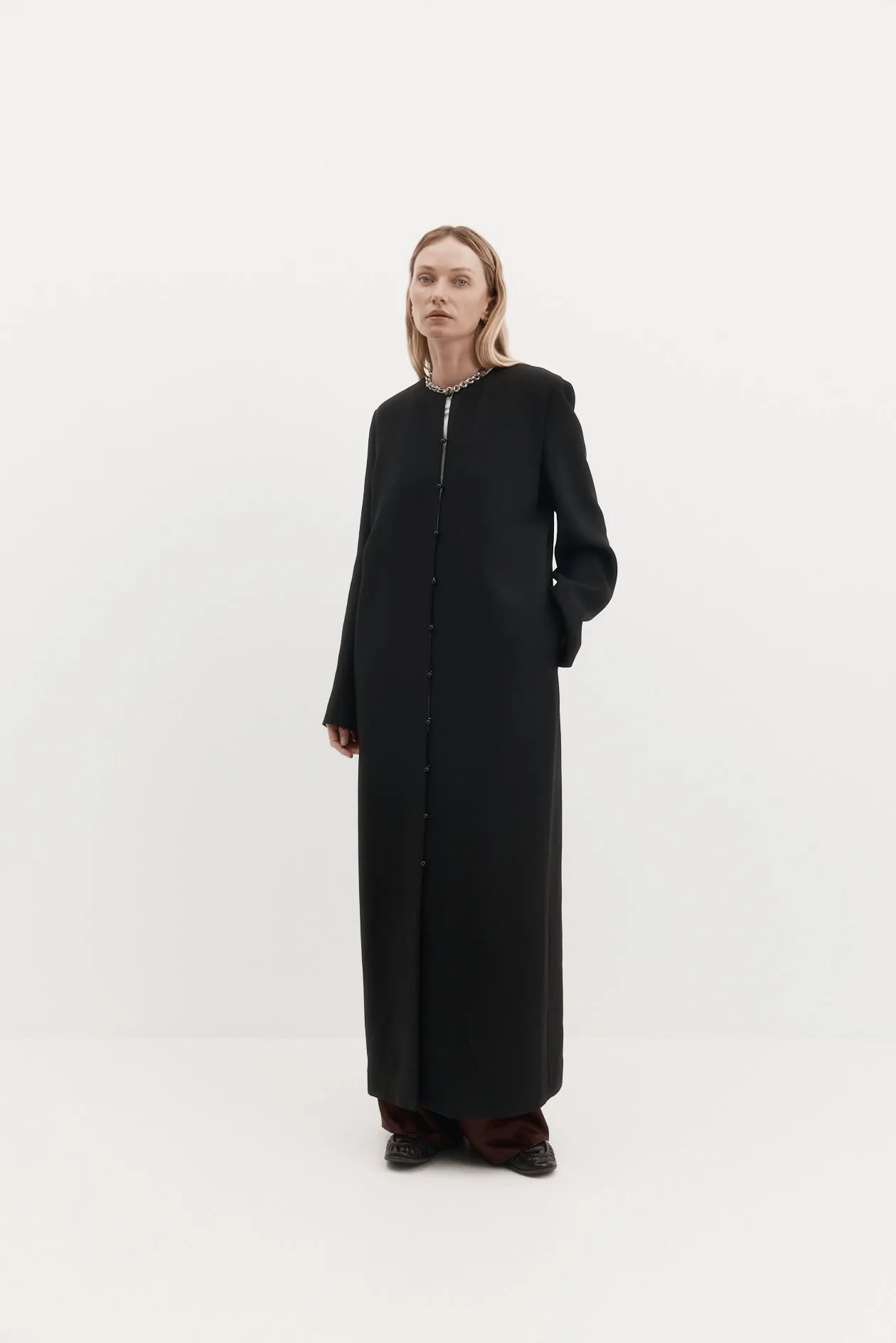 Eileen Coat in Wool Tencel Suiting sold by Harris Tapper product image thumbnail 2