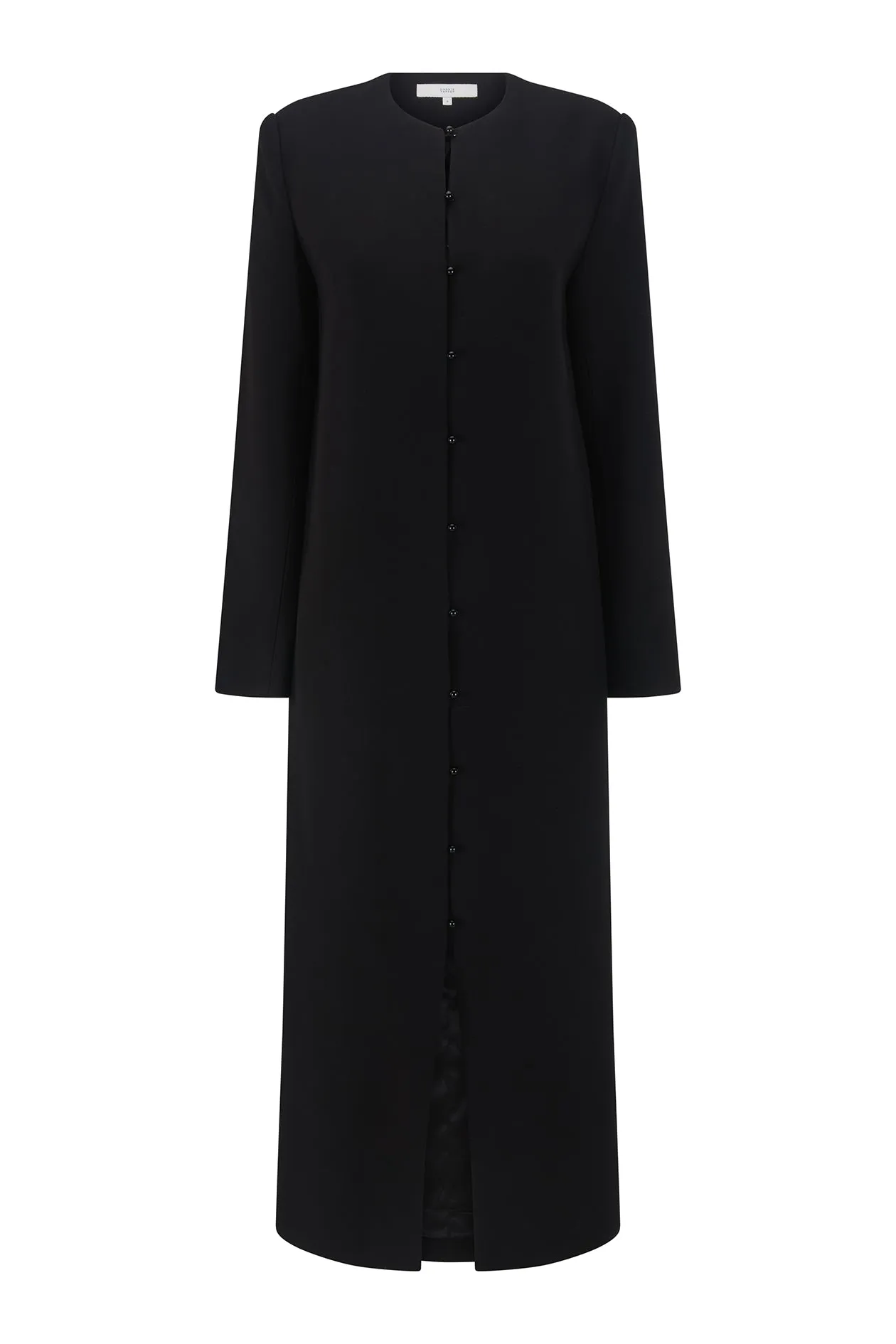 Eileen Coat in Wool Tencel Suiting sold by Harris Tapper