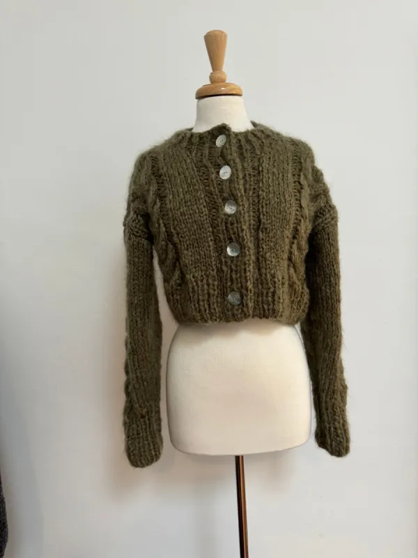 FRANCESCA CARDIGAN TAUPE sold by Frisson Knits