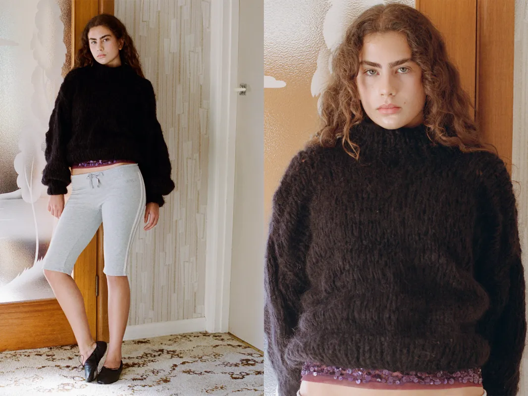 CREW NECK BLACK (MADE TO ORDER) sold by Frisson Knits