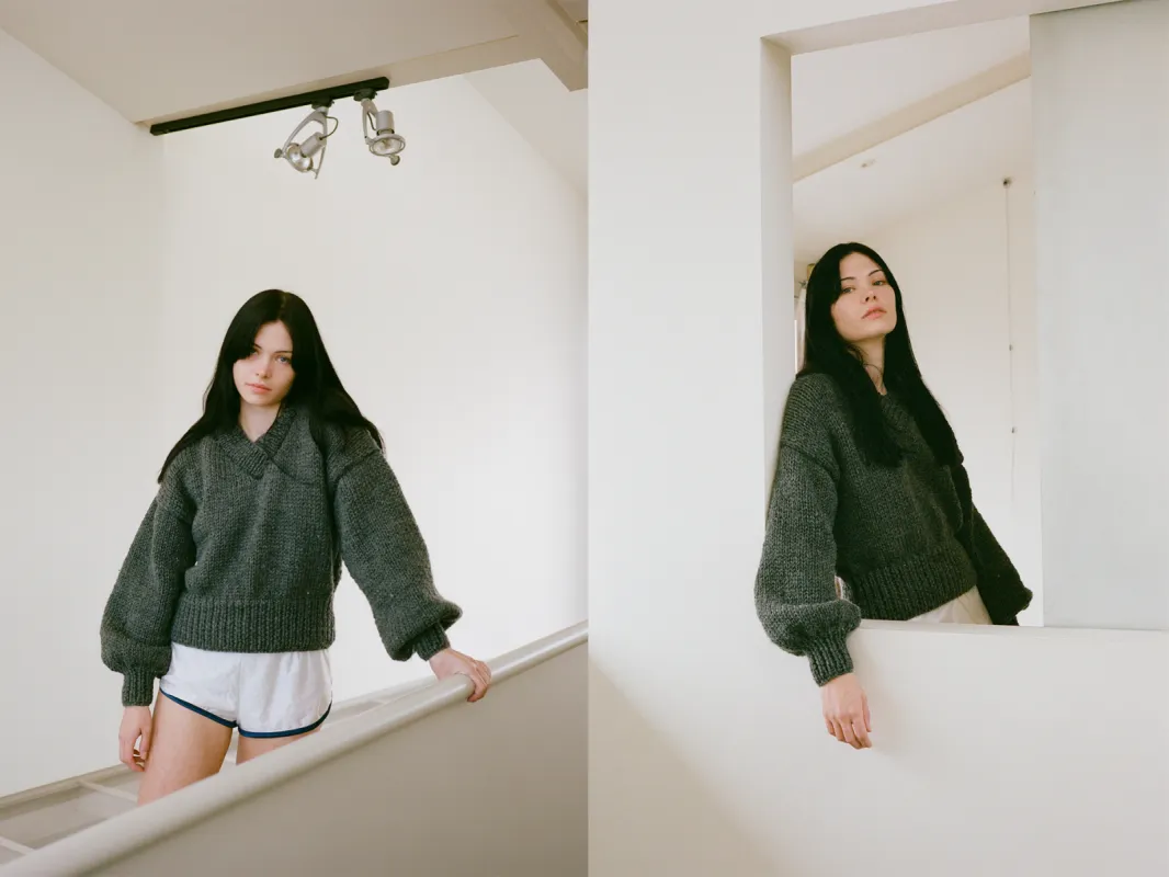 SARAH SWEATER GREY sold by Frisson Knits