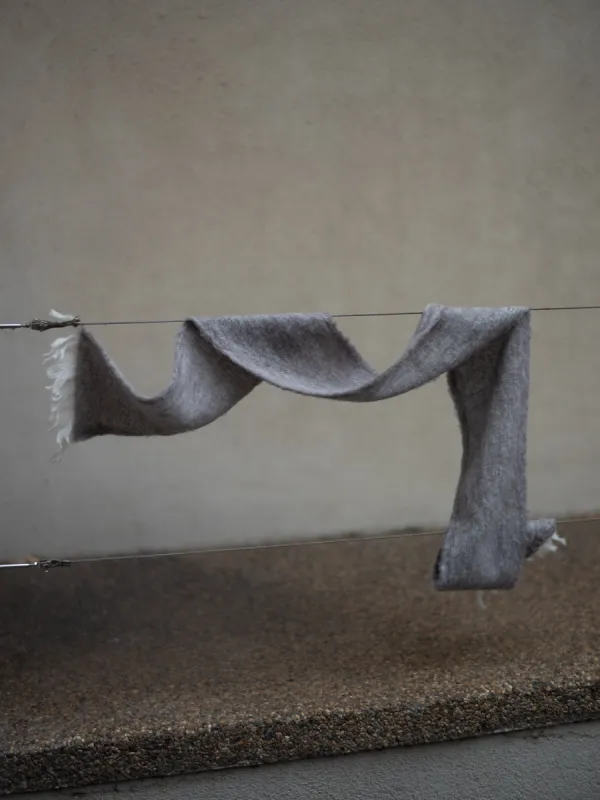 ALPACA SCARF GREY sold by Frisson Knits