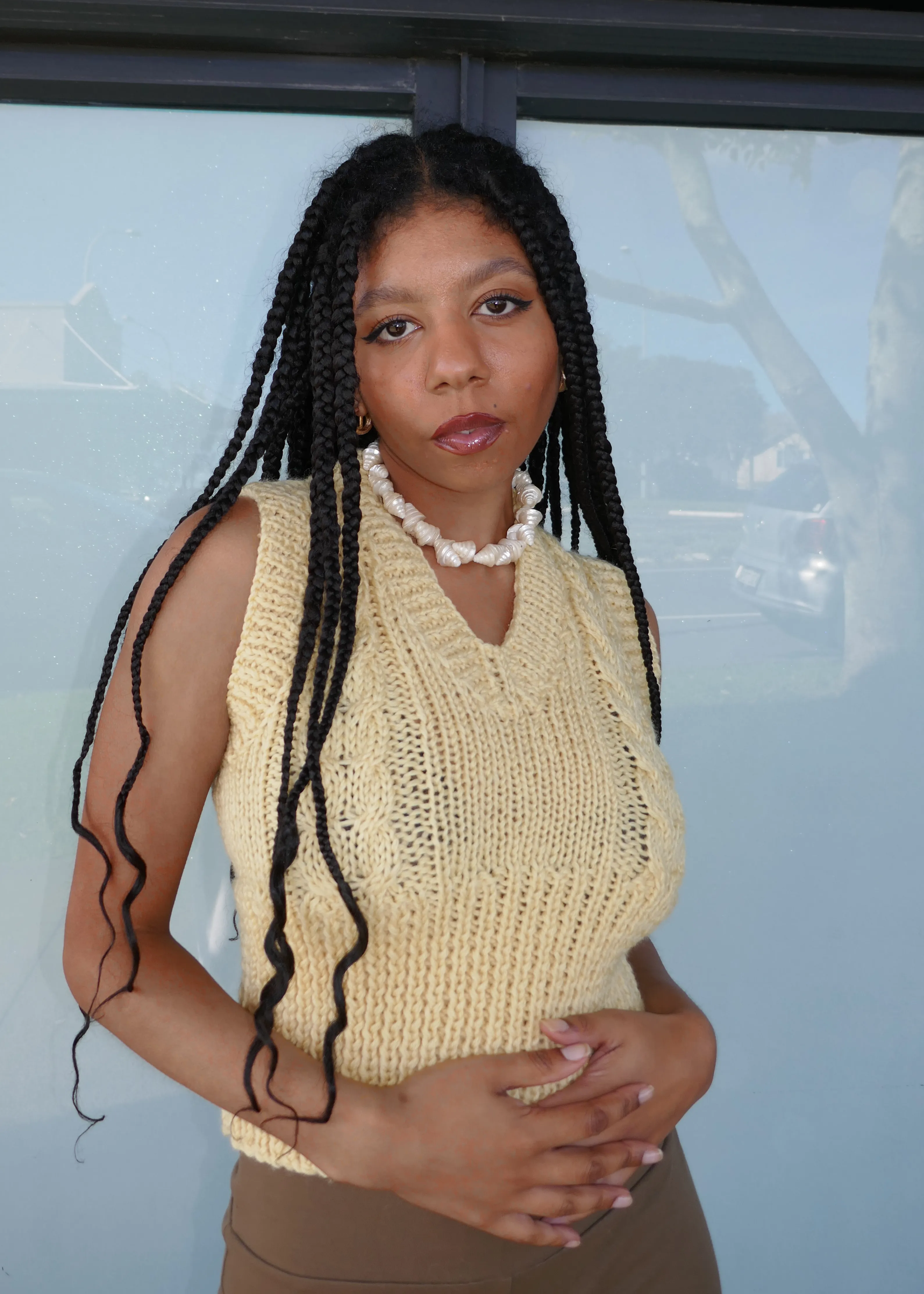 MIA VEST YELLOW (PRE ORDER) sold by Frisson Knits product image thumbnail 3