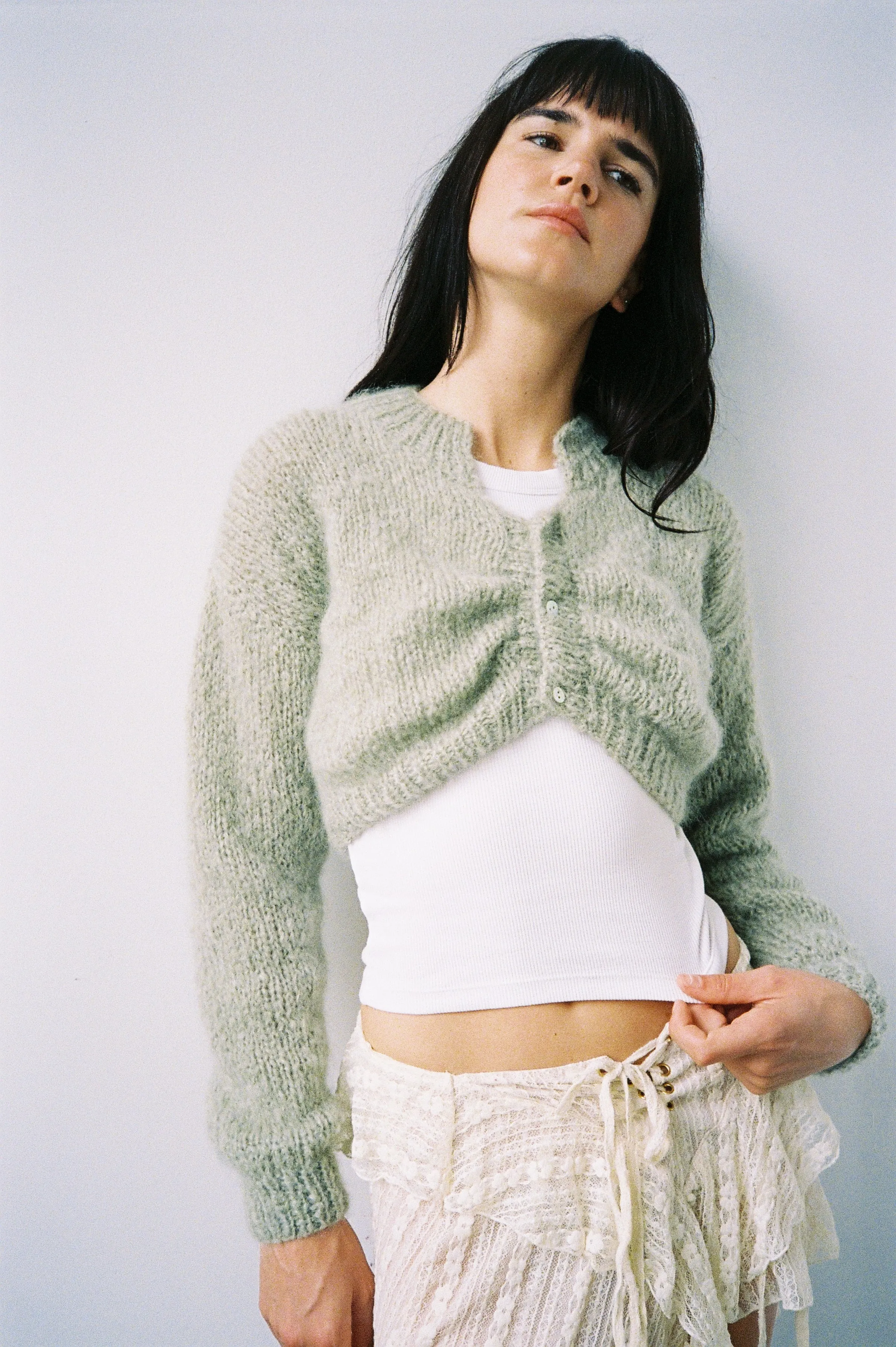 MINNIE CARDIGAN SAGE (MADE TO ORDER) sold by Frisson Knits product image thumbnail 4