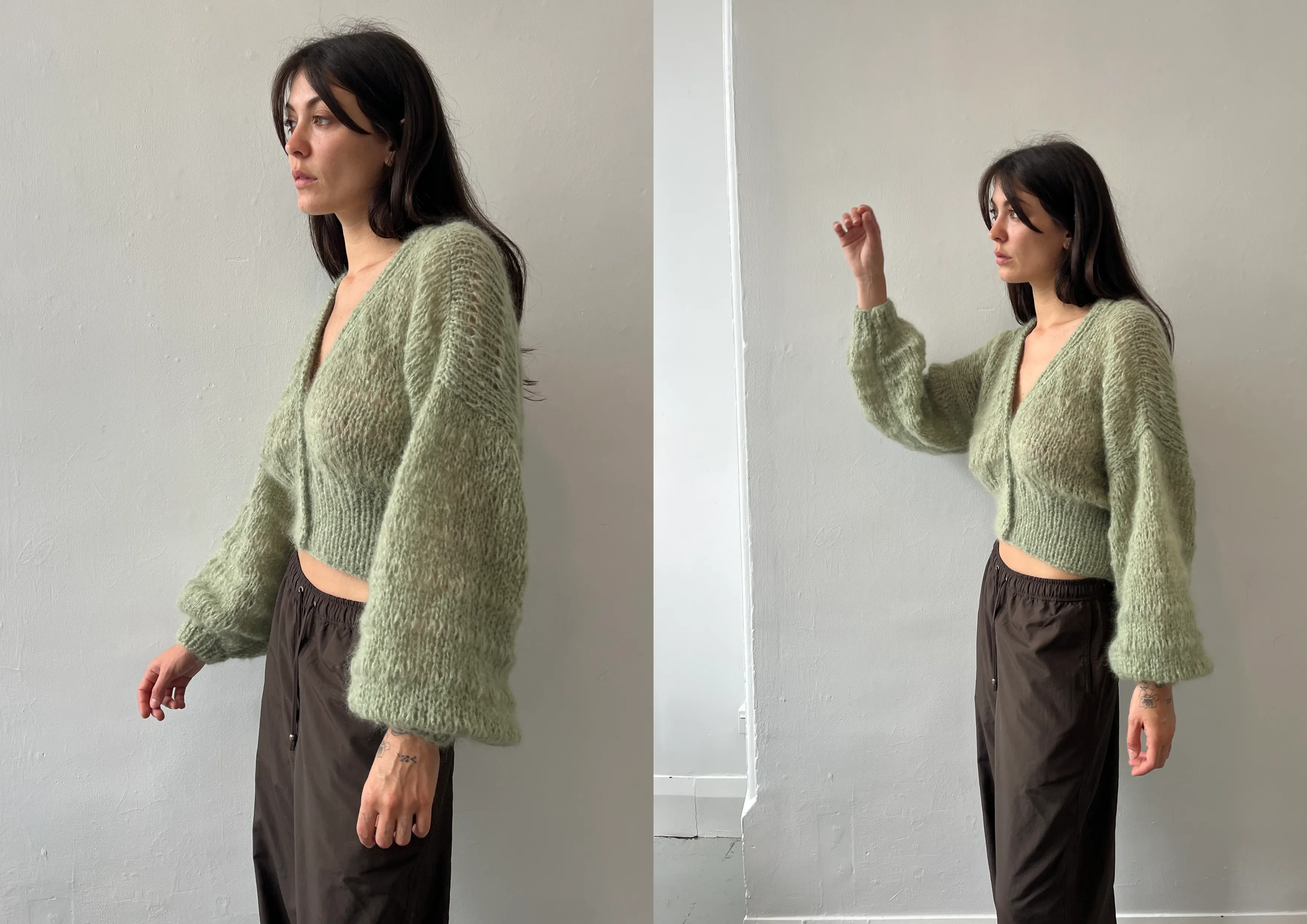 ANNIE CARDIGAN SAGE sold by Frisson Knits