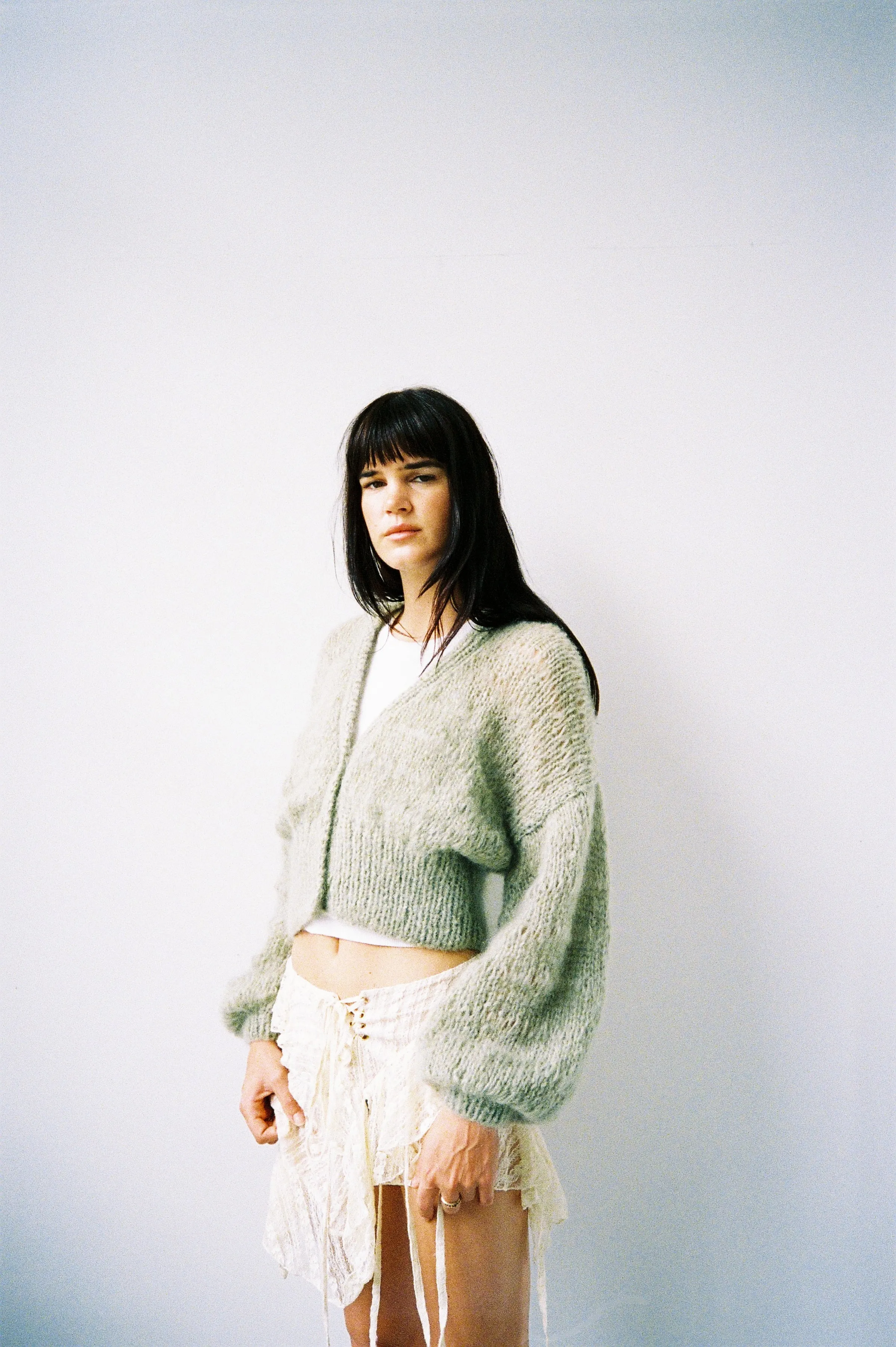 ANNIE CARDIGAN SAGE sold by Frisson Knits product image thumbnail 3