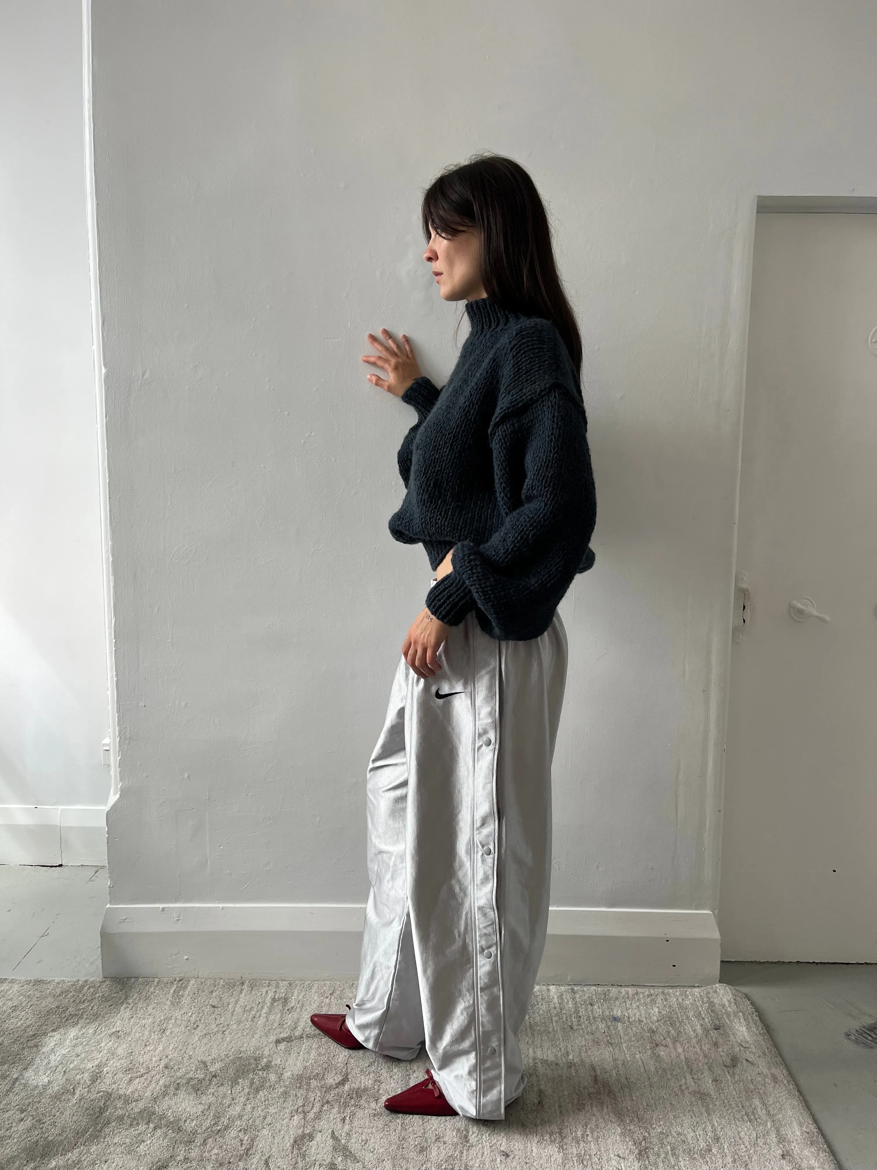 FUNNEL NECK CHARCOAL sold by Frisson Knits product image thumbnail 3