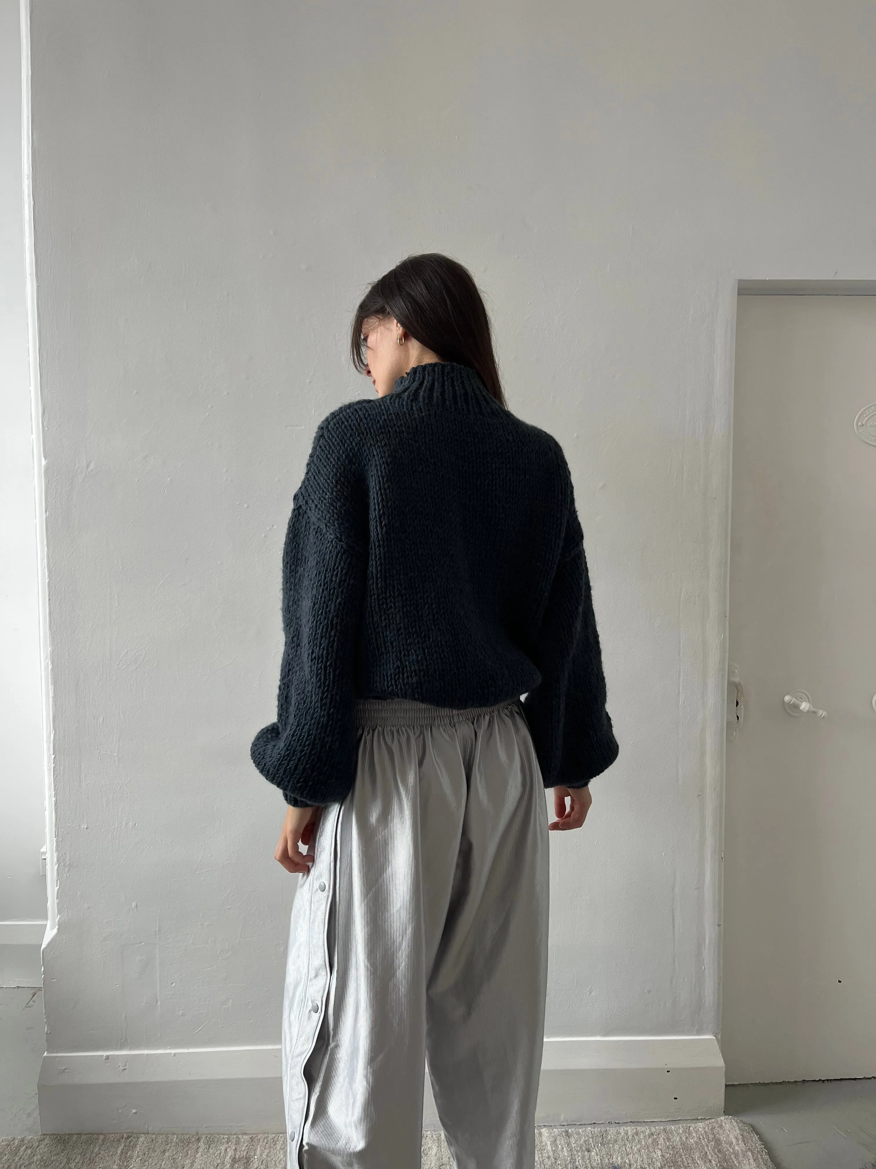 FUNNEL NECK CHARCOAL sold by Frisson Knits product image thumbnail 4