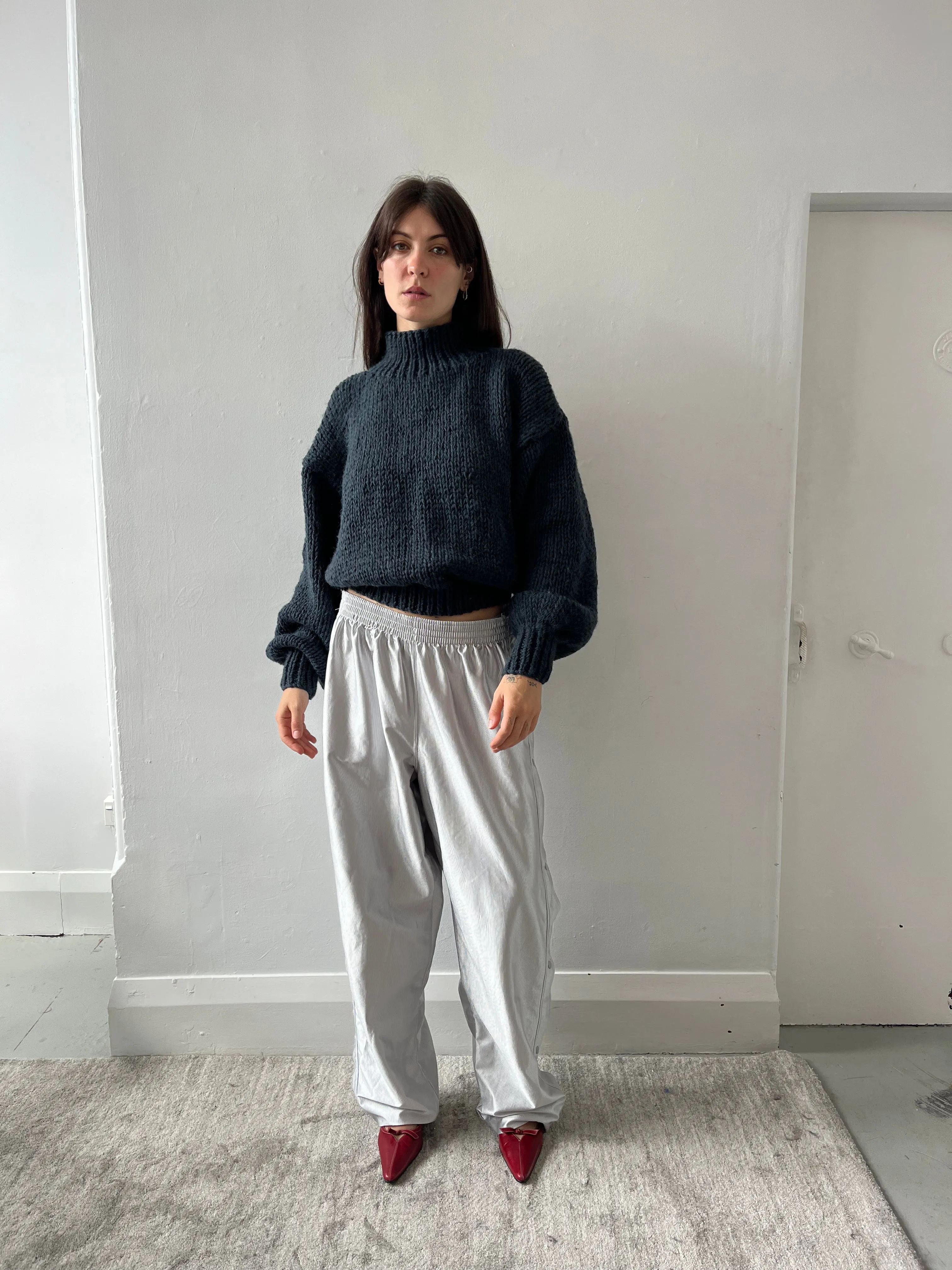 FUNNEL NECK CHARCOAL sold by Frisson Knits product image thumbnail 2