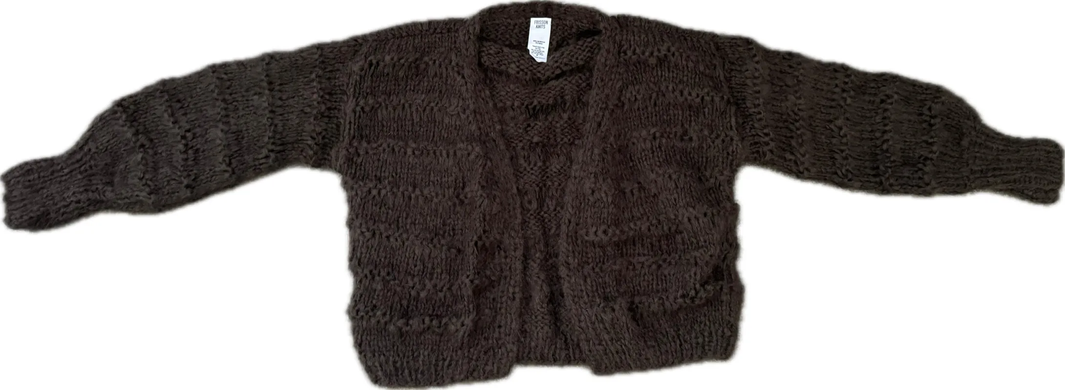 BECCA CARDIGAN CHOCOLATE sold by Frisson Knits