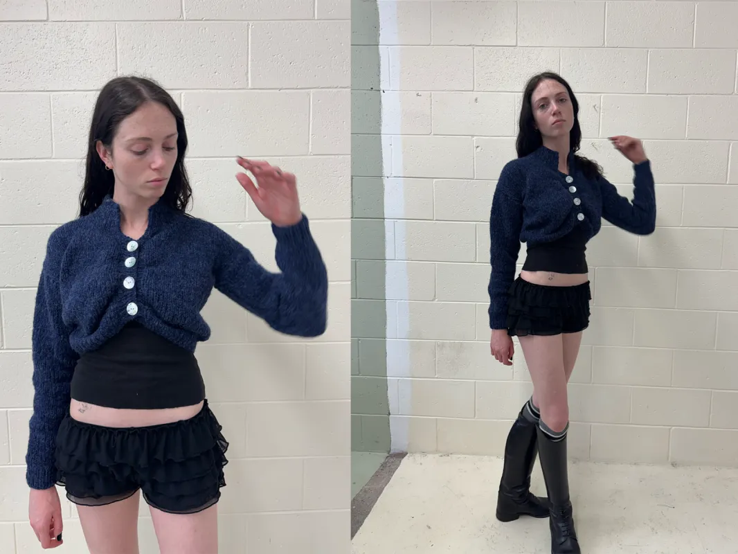 MINNIE CARDIGAN NAVY sold by Frisson Knits