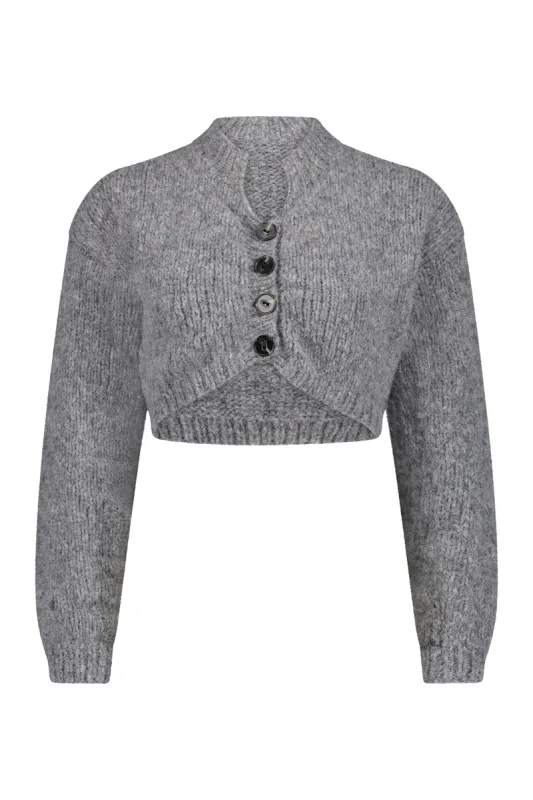 MINNIE CARDIGAN GREY sold by Frisson Knits
