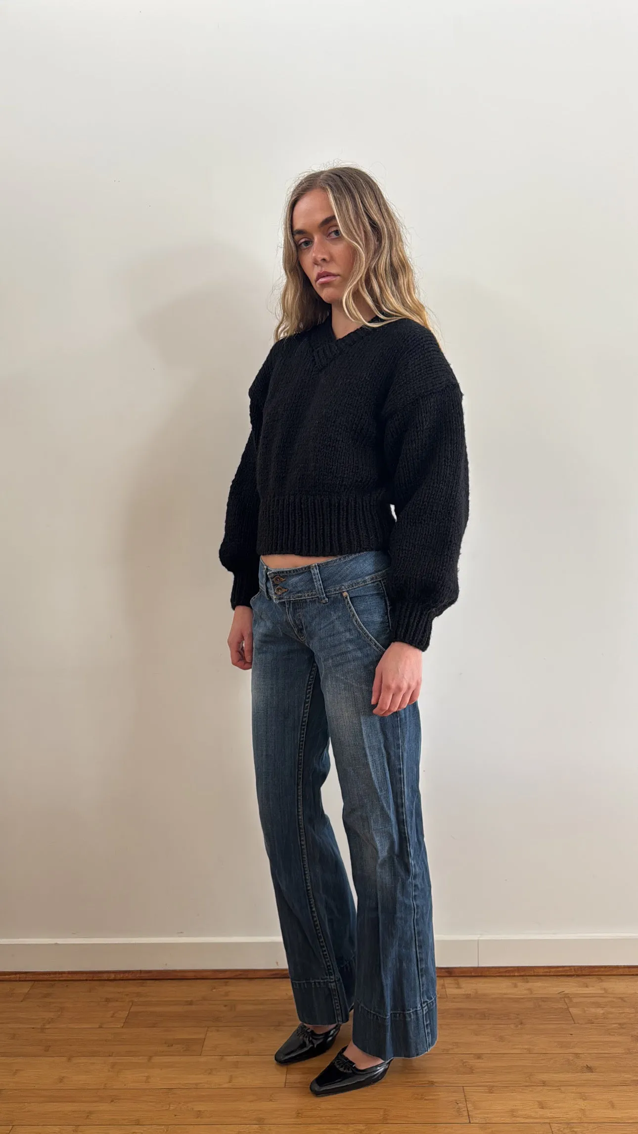 SARAH SWEATER BLACK sold by Frisson Knits product image thumbnail 4