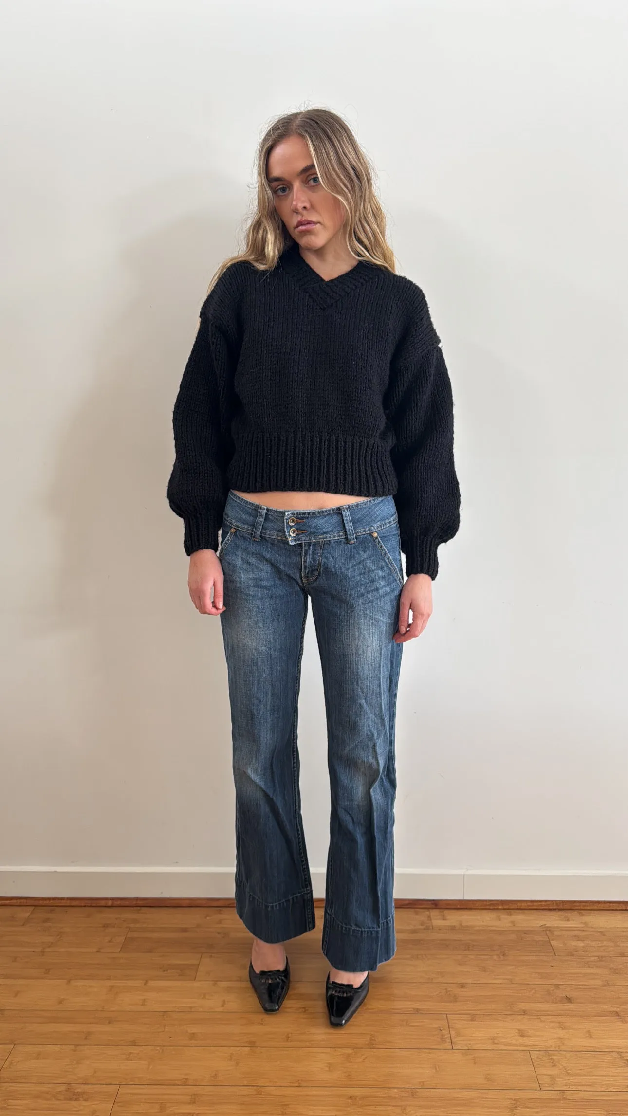 SARAH SWEATER BLACK sold by Frisson Knits product image thumbnail 3