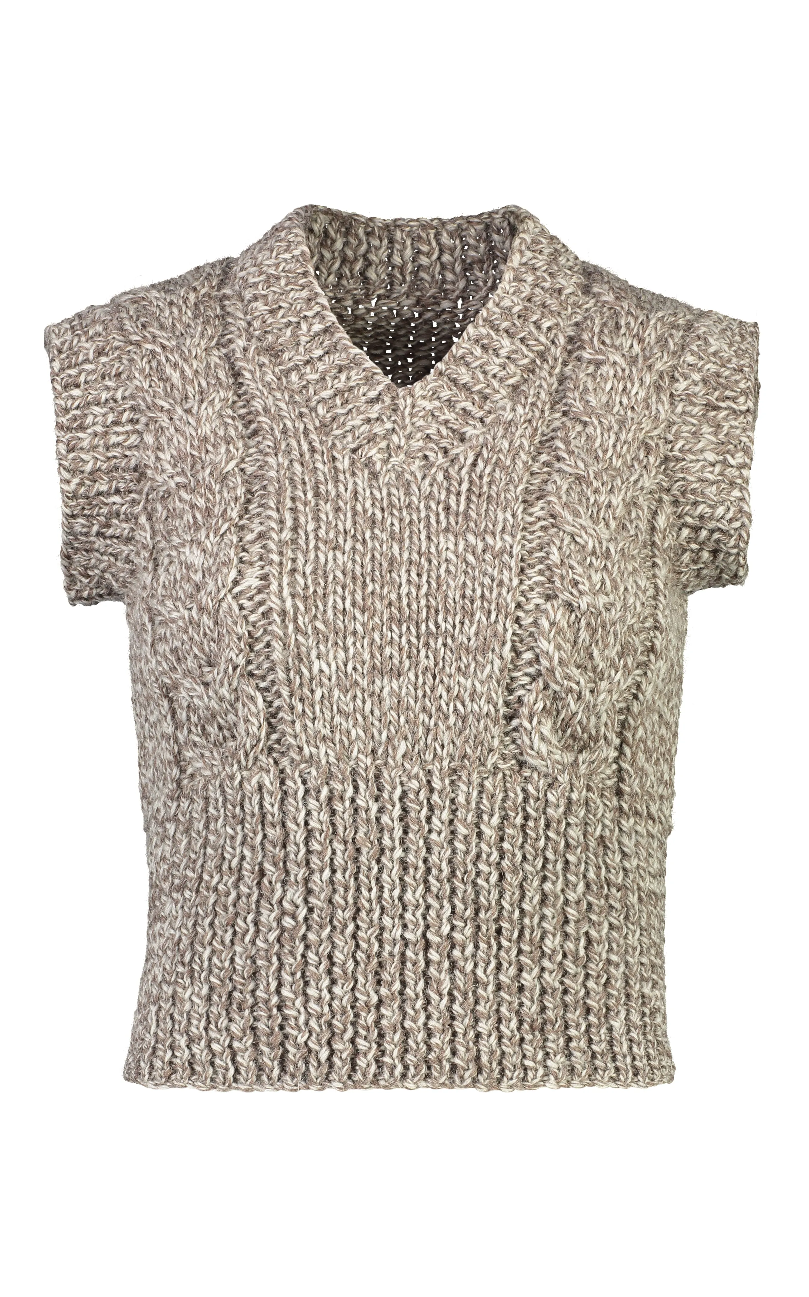 MIA VEST MOCHA sold by Frisson Knits