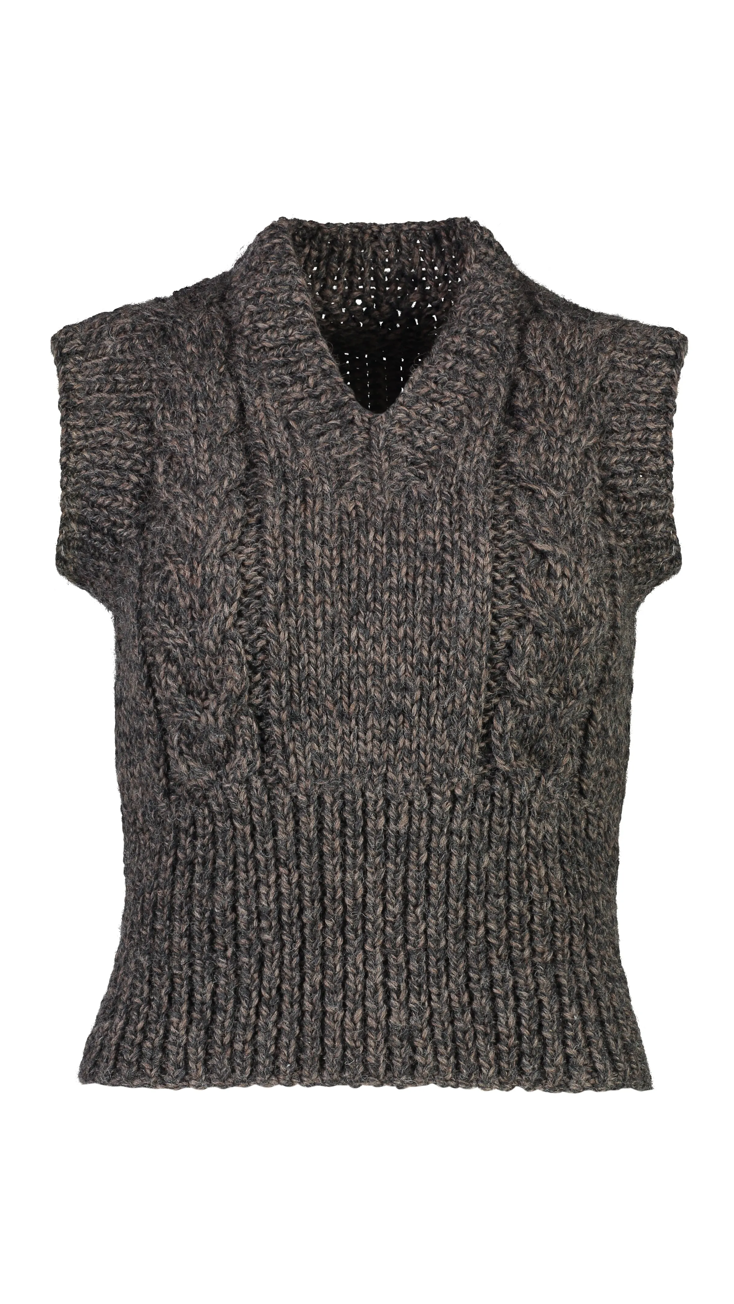 MIA VEST ESPRESSO sold by Frisson Knits