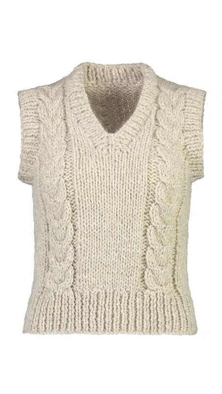 EDDY VEST OAT made by Frisson Knits