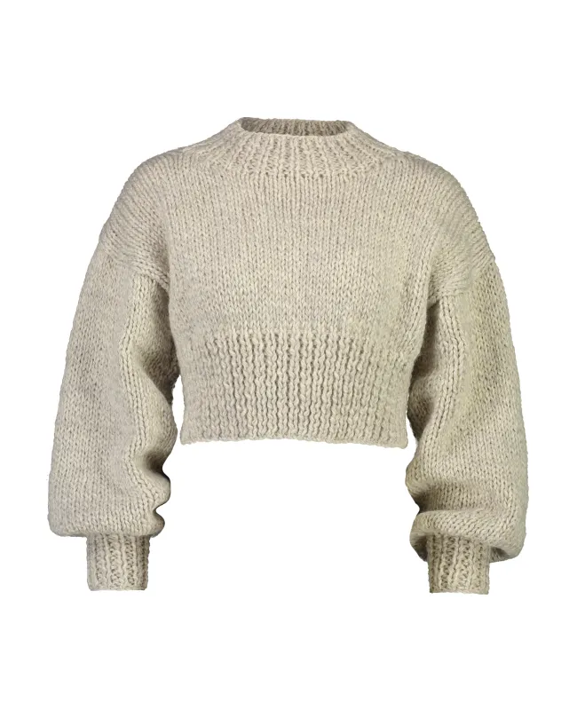 CROPPED SWEATER OAT made by Frisson Knits